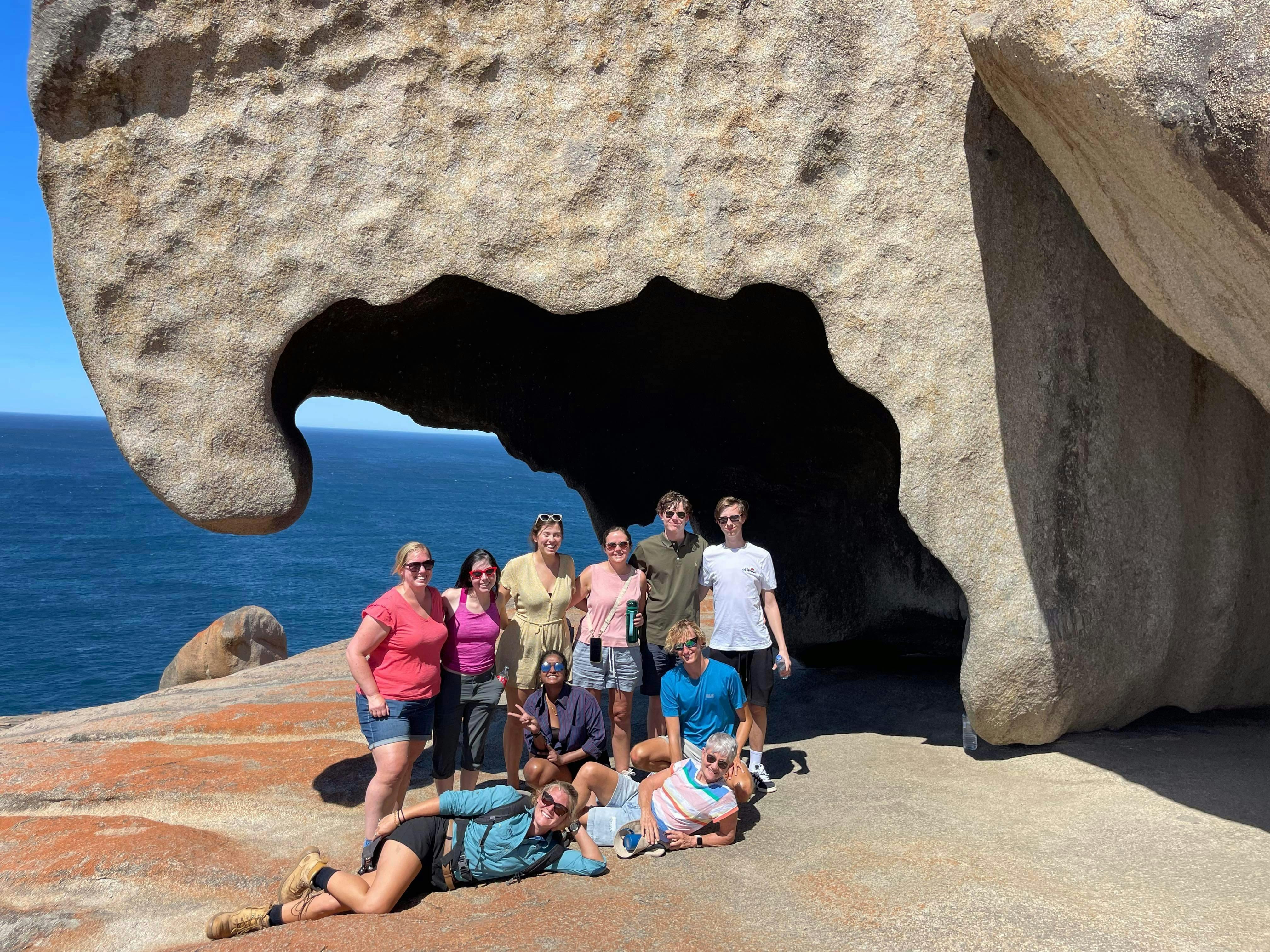 Group of passengers at Remarkable Rocks
