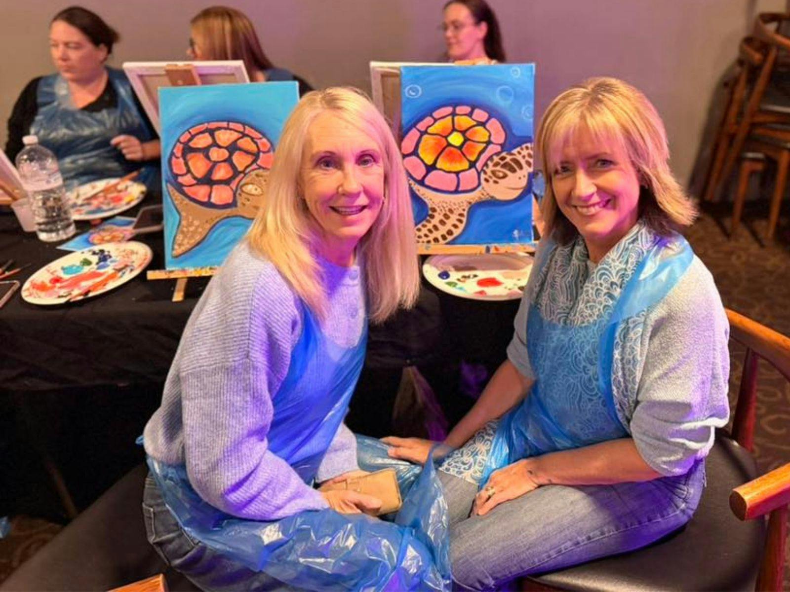 Paint Juicy customers showing artworks