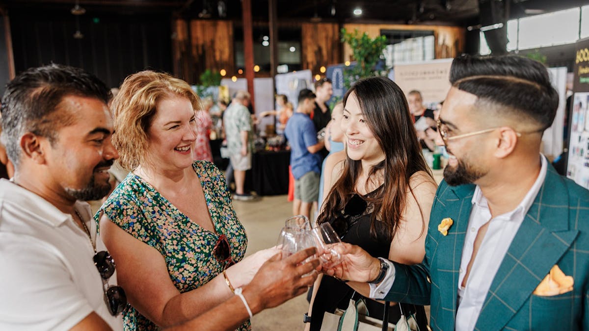 Friends enjoying gin
