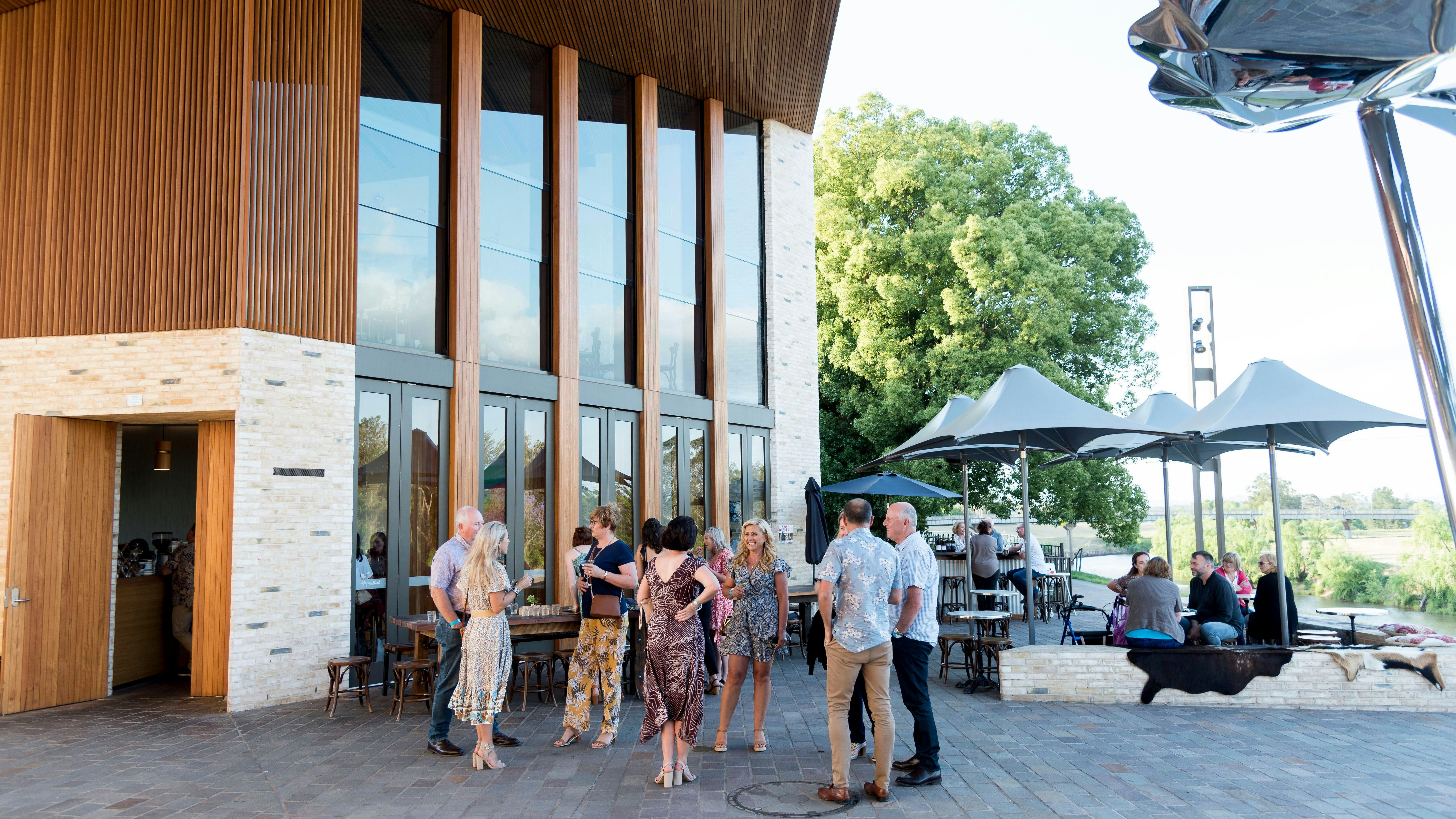 Guests gathered for A Moving Feast walking tour
