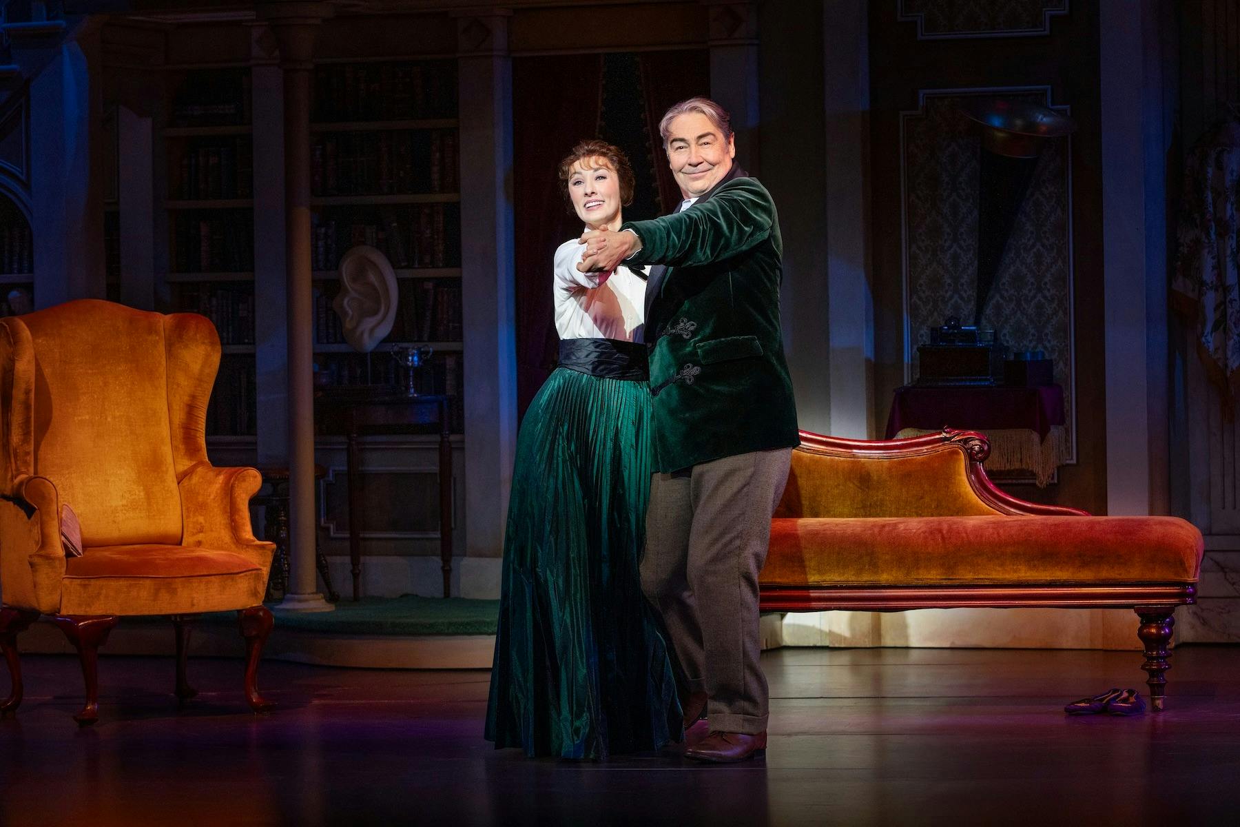 Claire Lyon as Eliza Doolittle and Nathaniel Parker as Professor Henry Higgins.