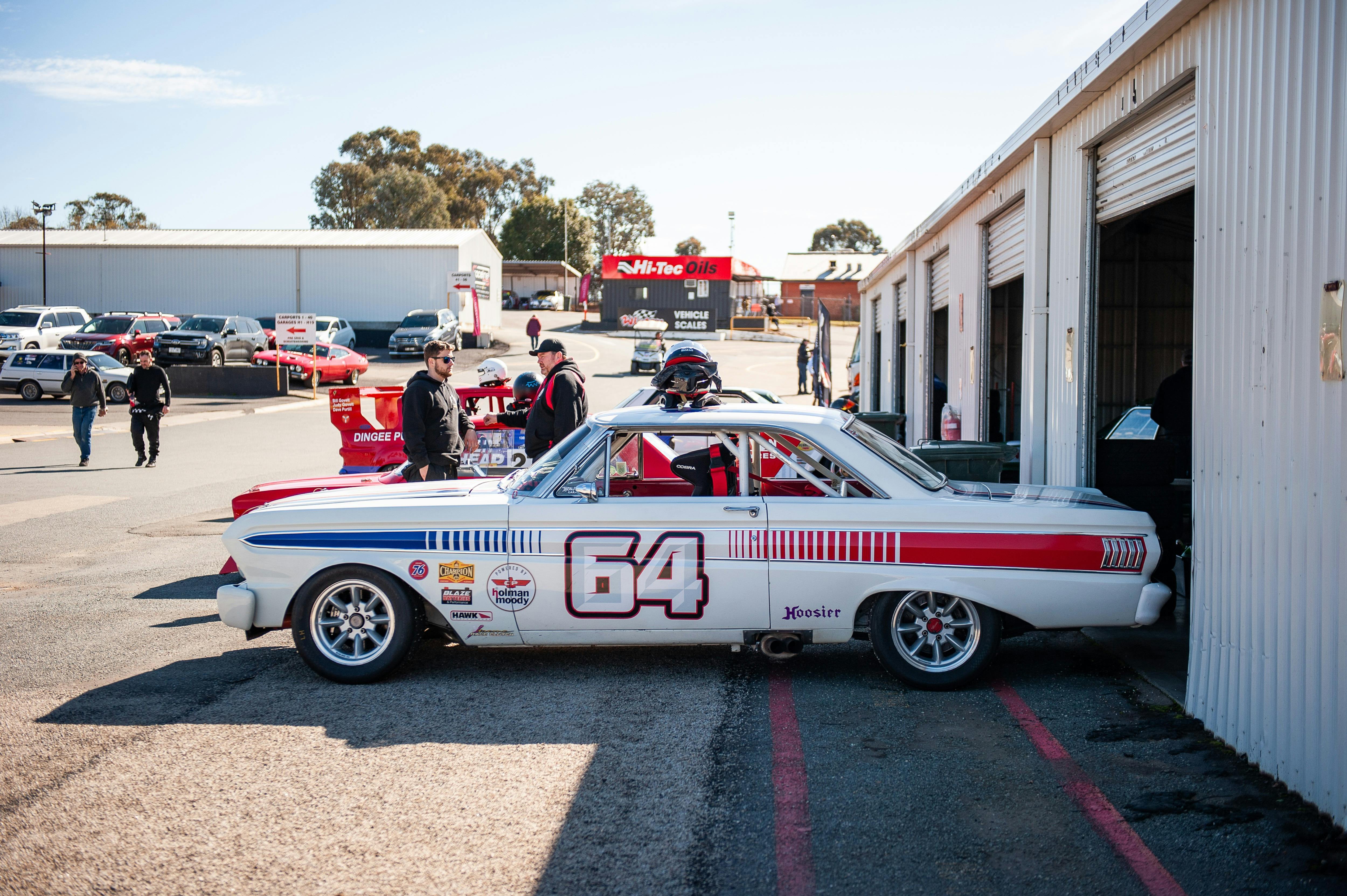 White car in a garage