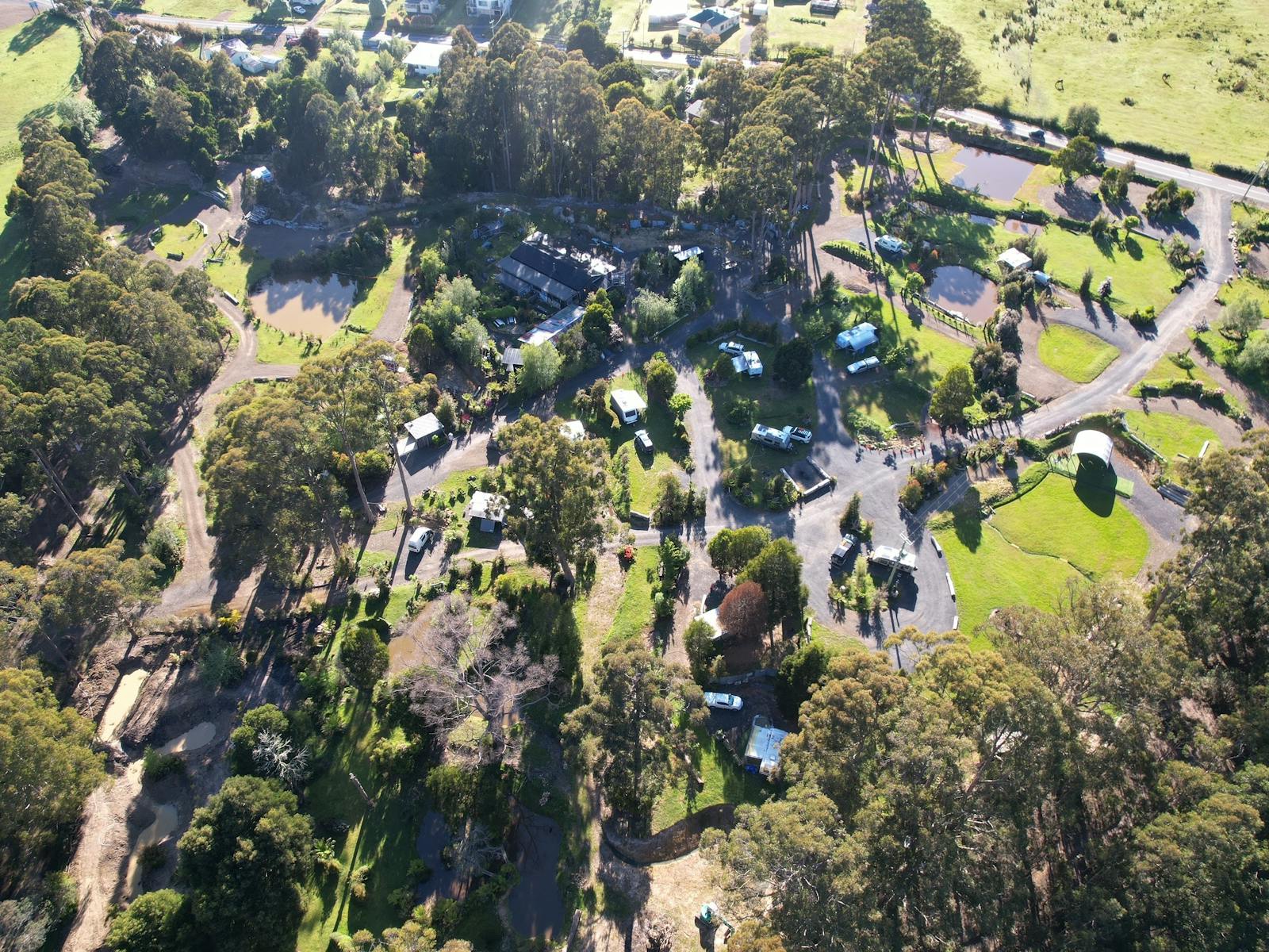 Aerial view of the park