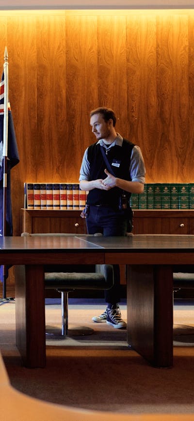A group of people seated at the Cabinet Room