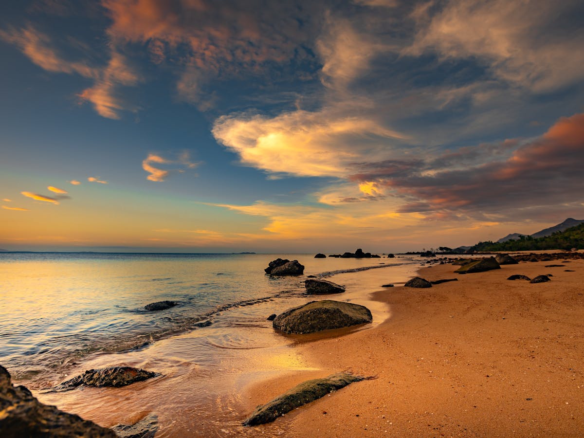 Sunrise and calm waters at Cape Gloucester beach