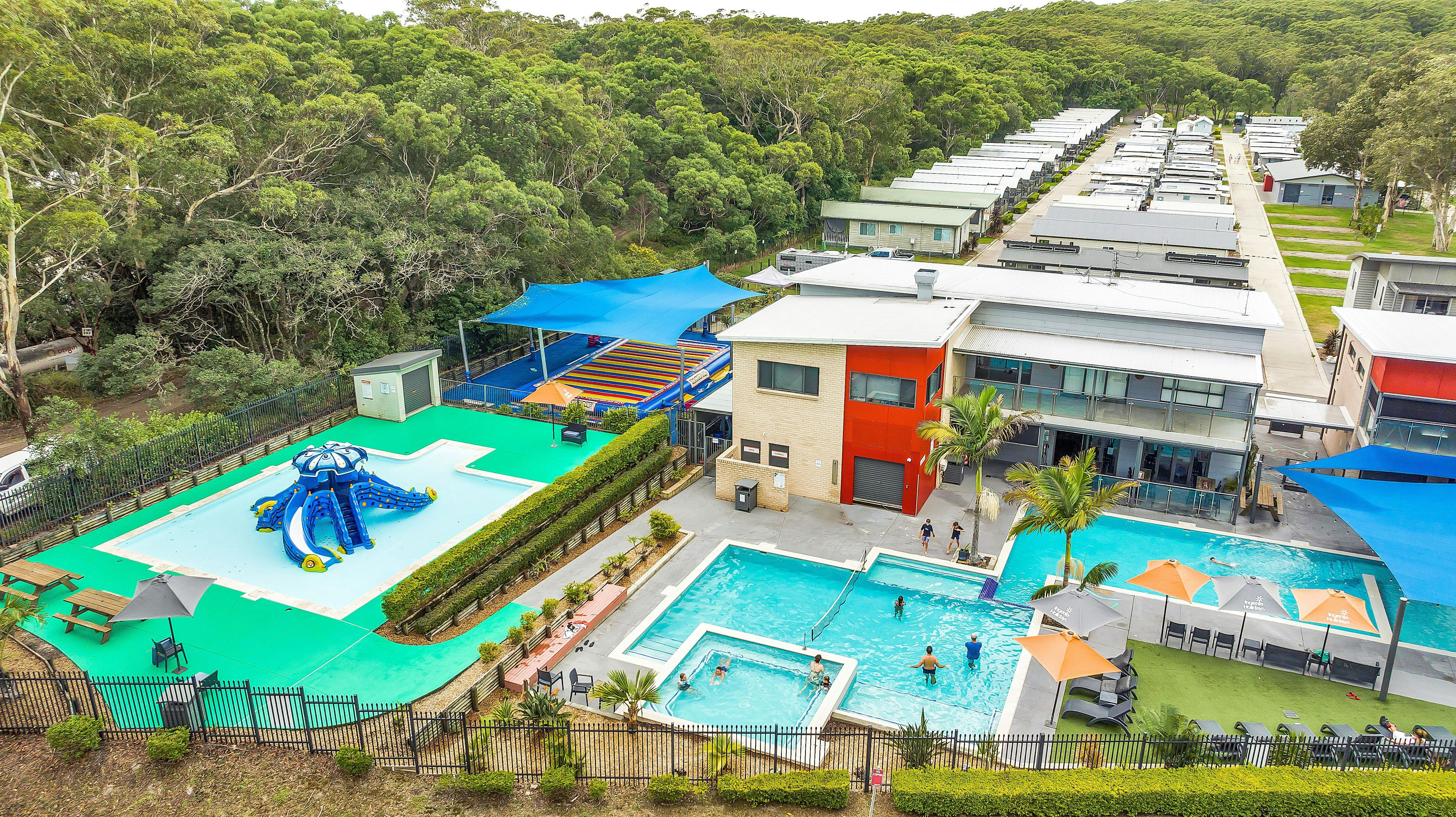 Ingenia Holidays Middle Rock  pool aerial