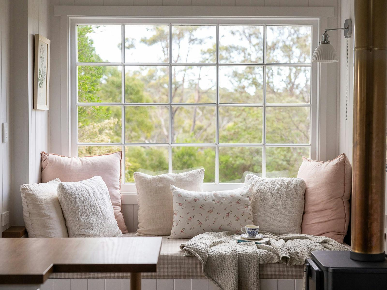 Large window with inbuilt couch.