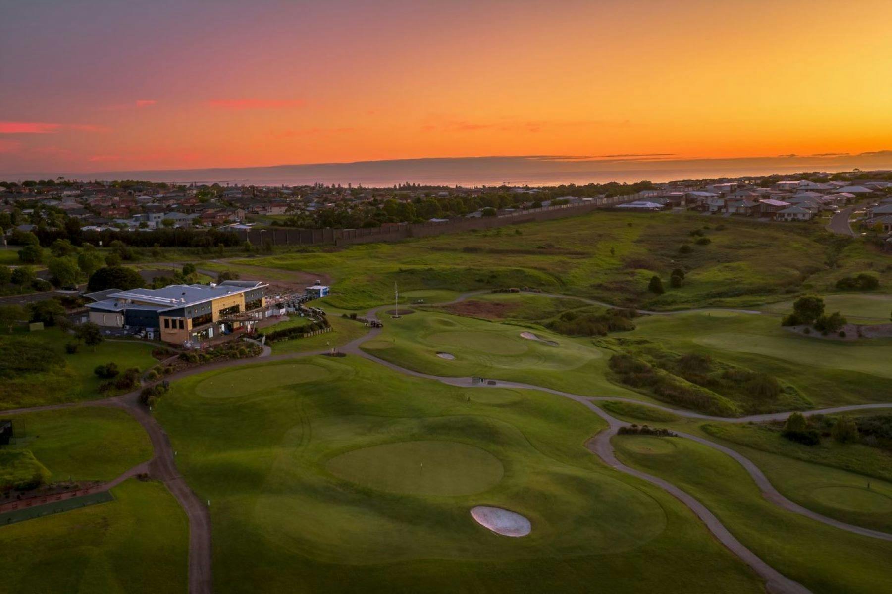 Sunrise Aerial view with club house