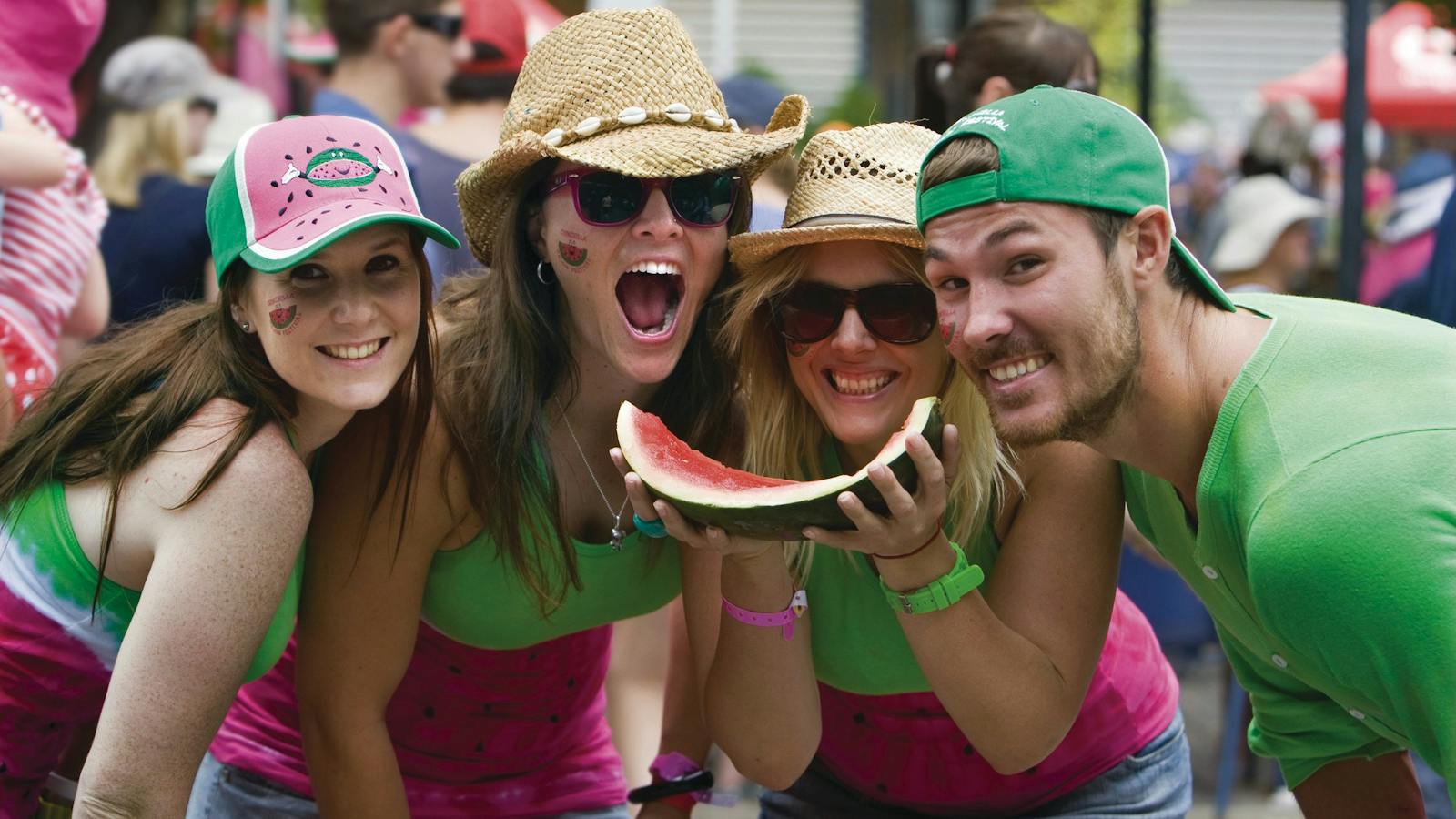 Happy faces of the Chinchilla Melon Festival