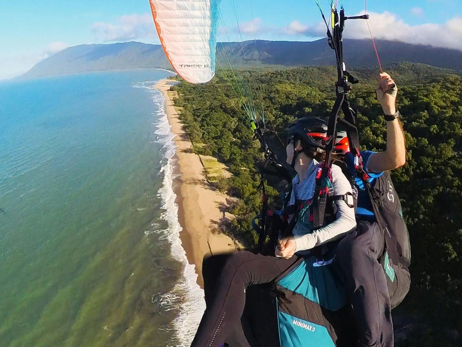 tandem paragliding along the coast tandem paragliding along the coast