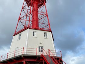 Cape Jaffa Lighthouse freshly painted