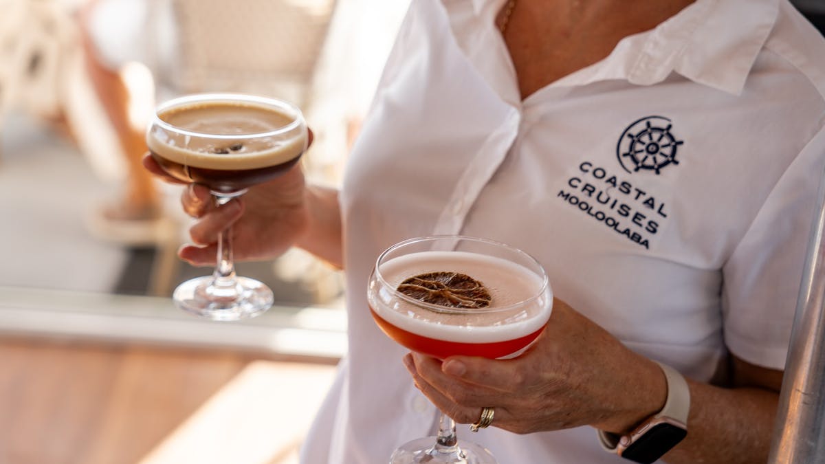 Cocktails served onboard