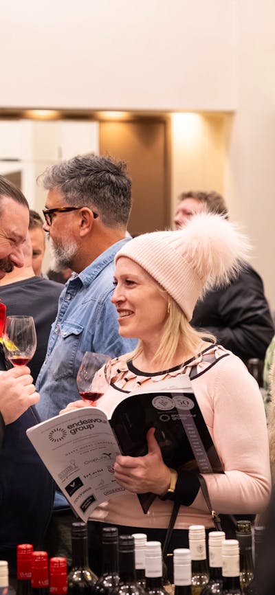 Couple at wine tasting.