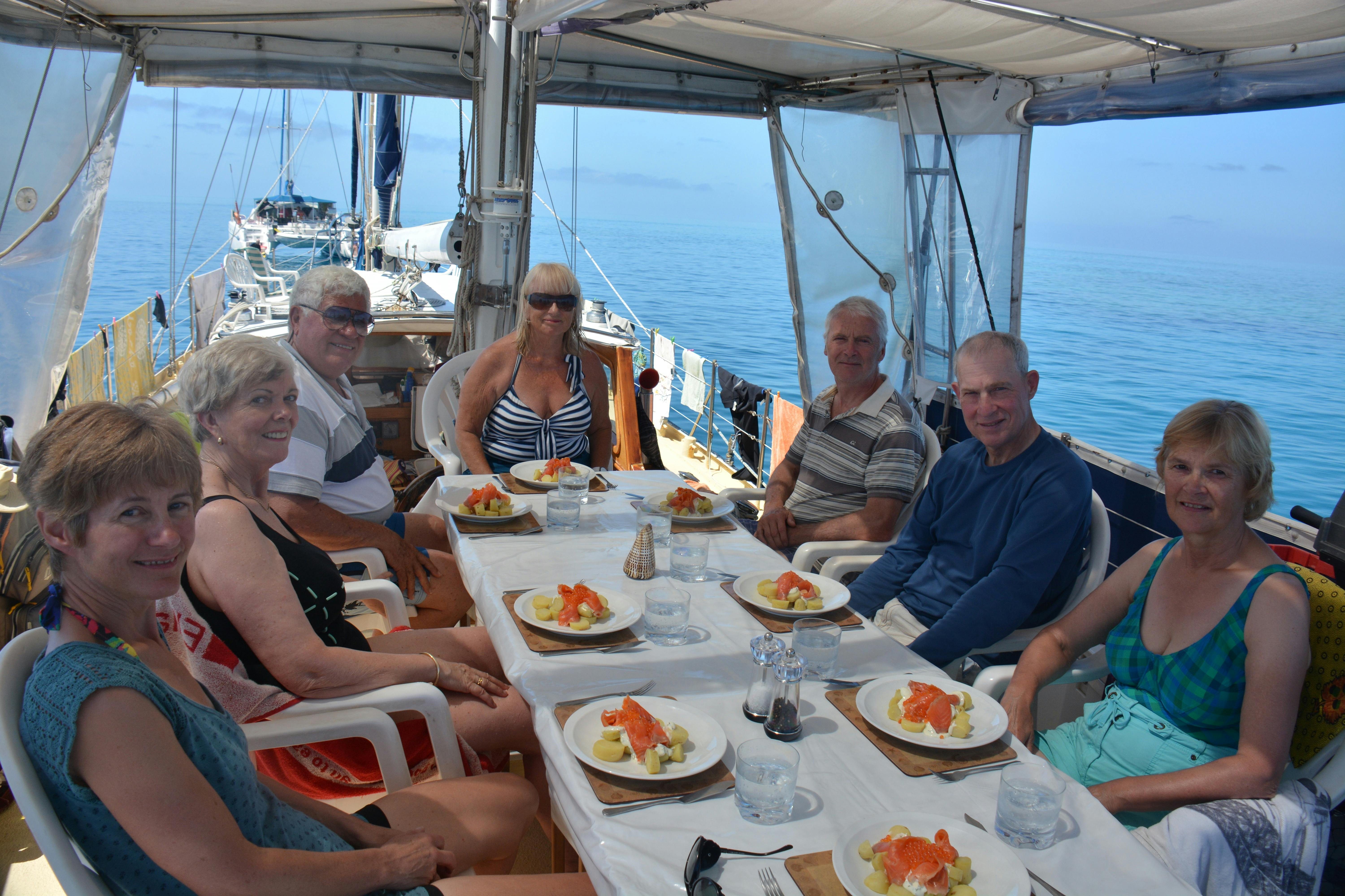 What could be a better setting for a delicious lunch?