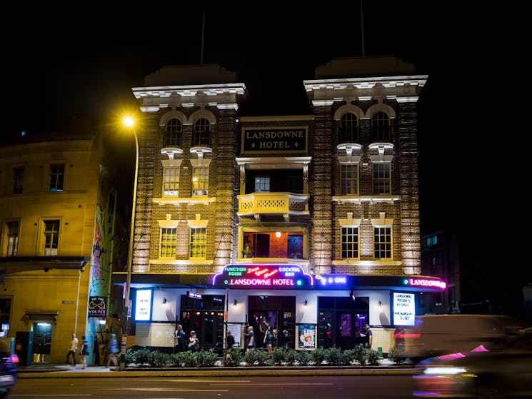 Exterior view of the Landsdowne Hotel, Chippendale