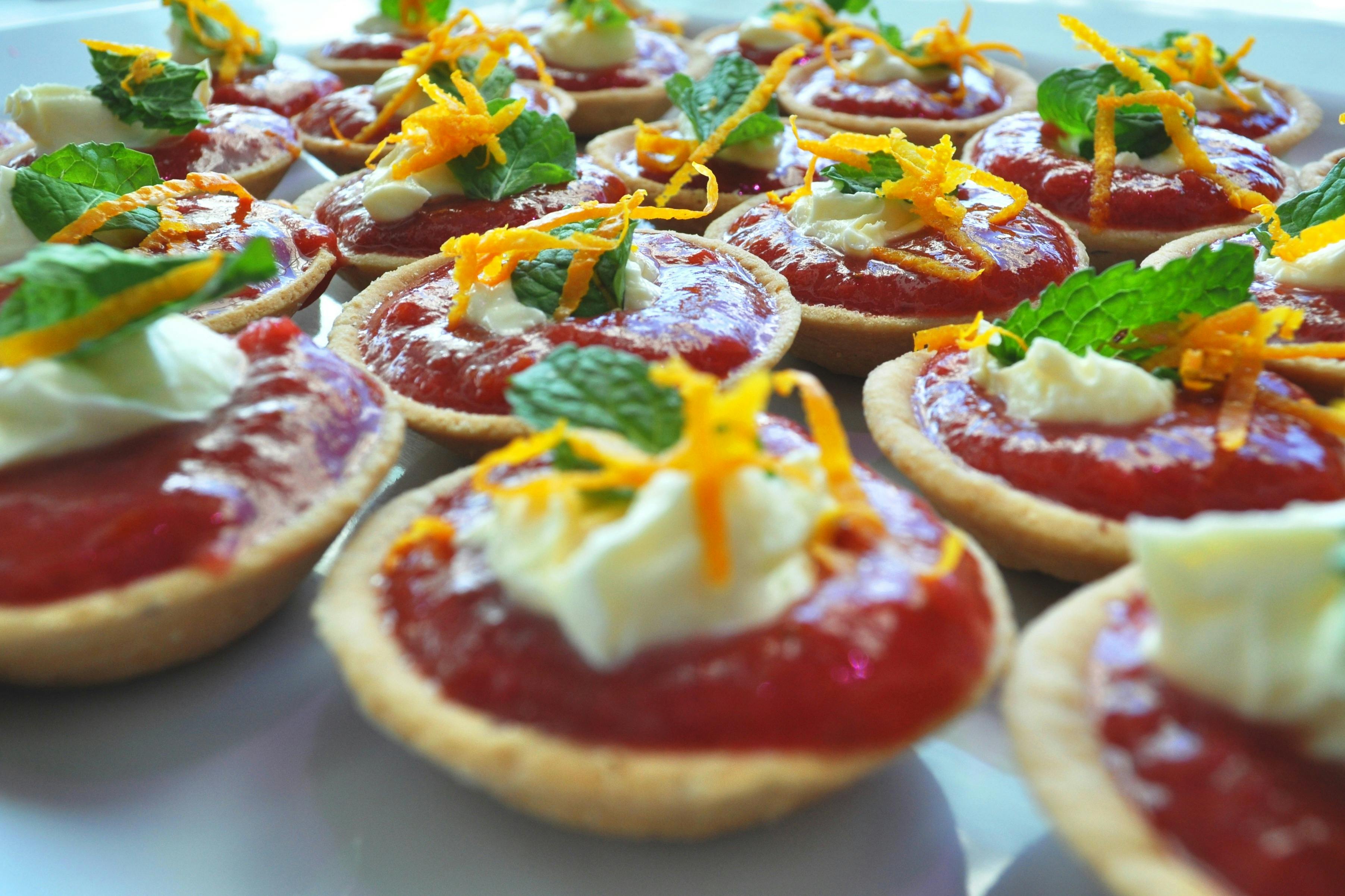 rhubarb tarts - Tasmanian rhubarb
