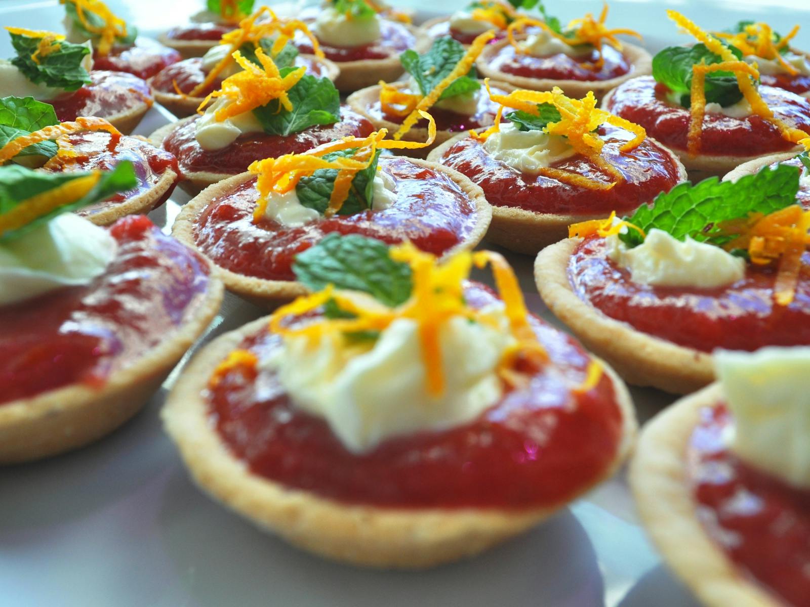 rhubarb tarts - Tasmanian rhubarb