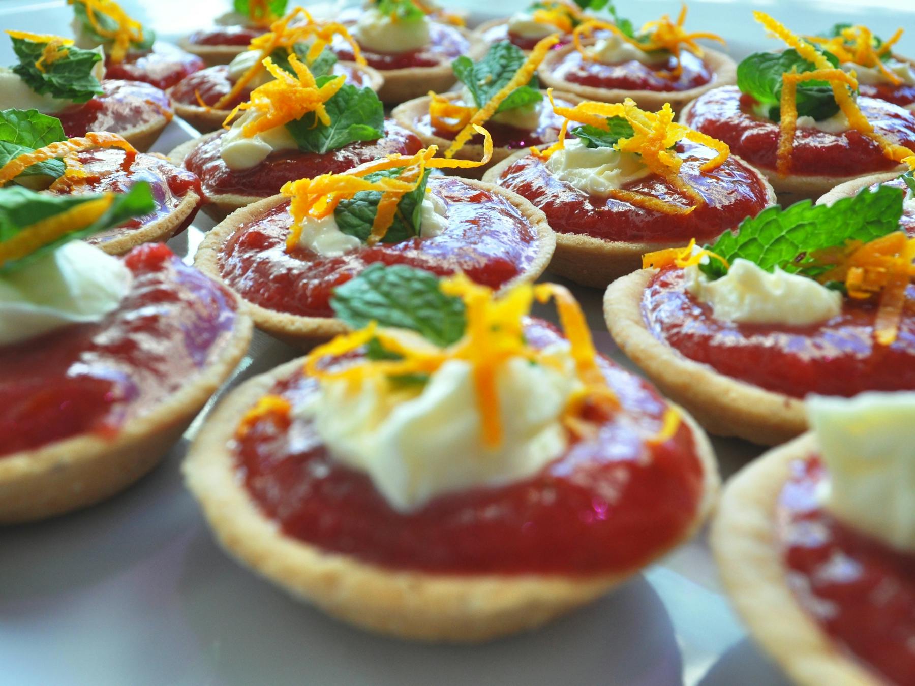 rhubarb tarts - Tasmanian rhubarb