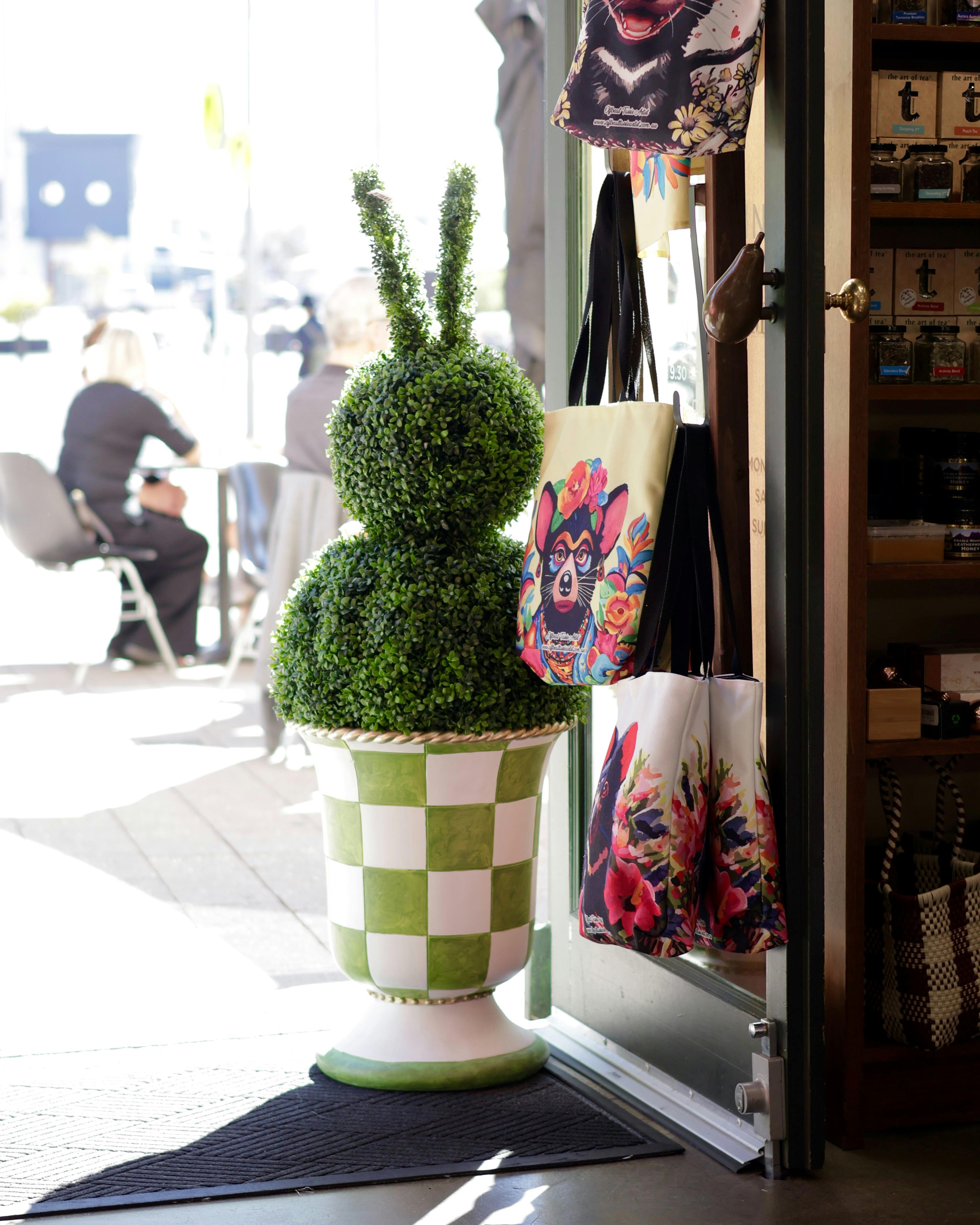 bags featured by a local Tasmanian artist