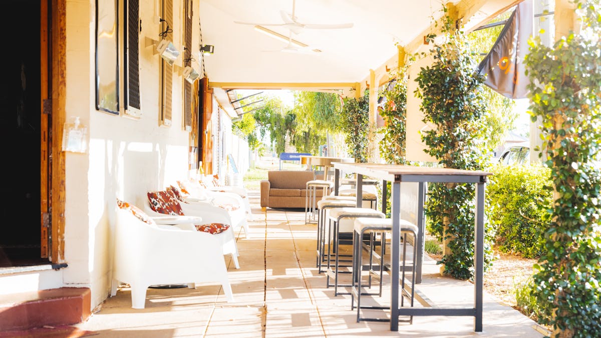 Undercover street verandah at Club Boutique