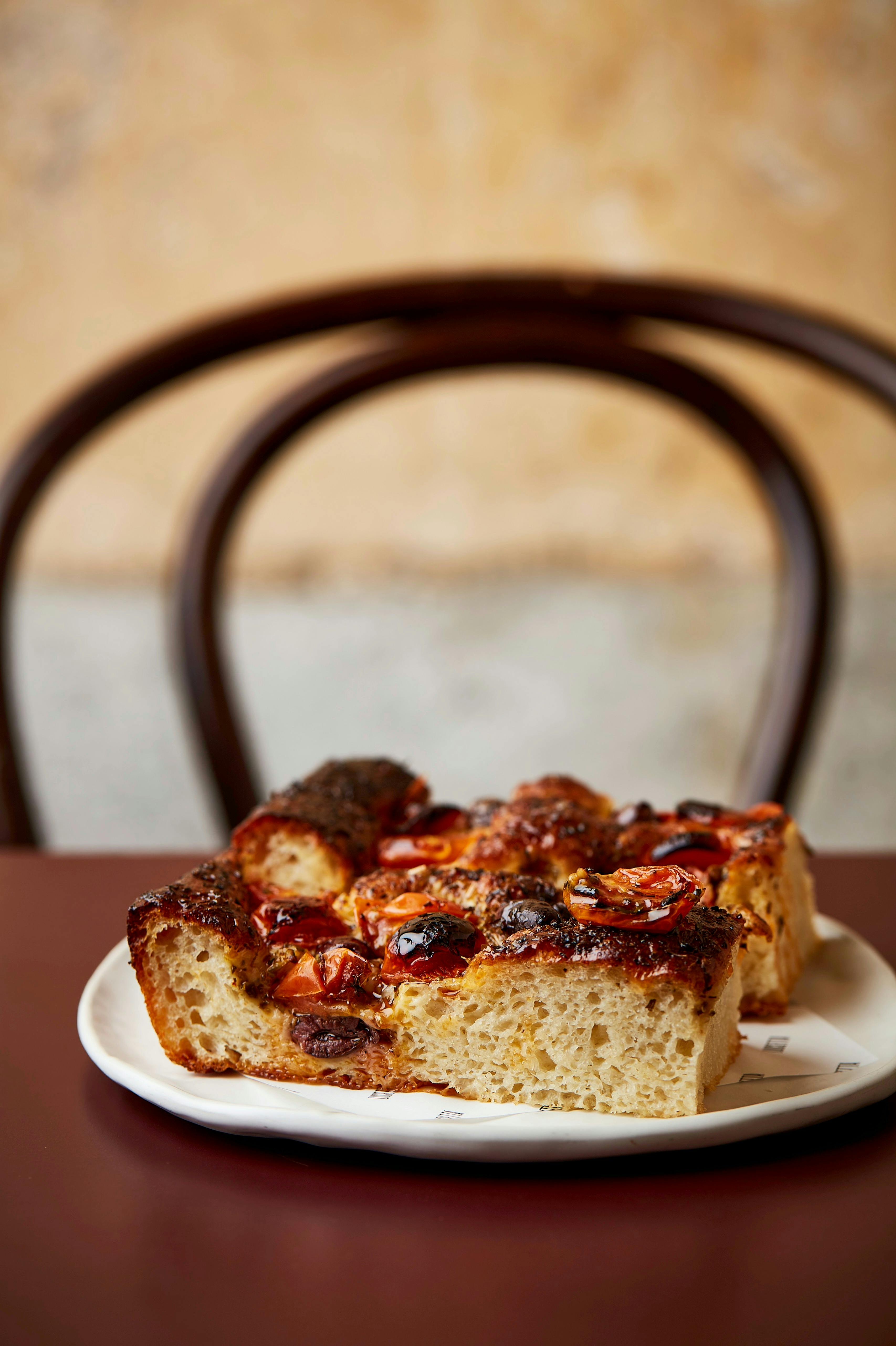 Foccacia Pugliese with olives and tomato