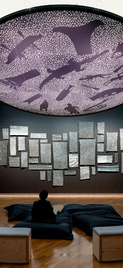 installation view, 5th National Indigenous Art Triennial: After the Rain, National Gallery