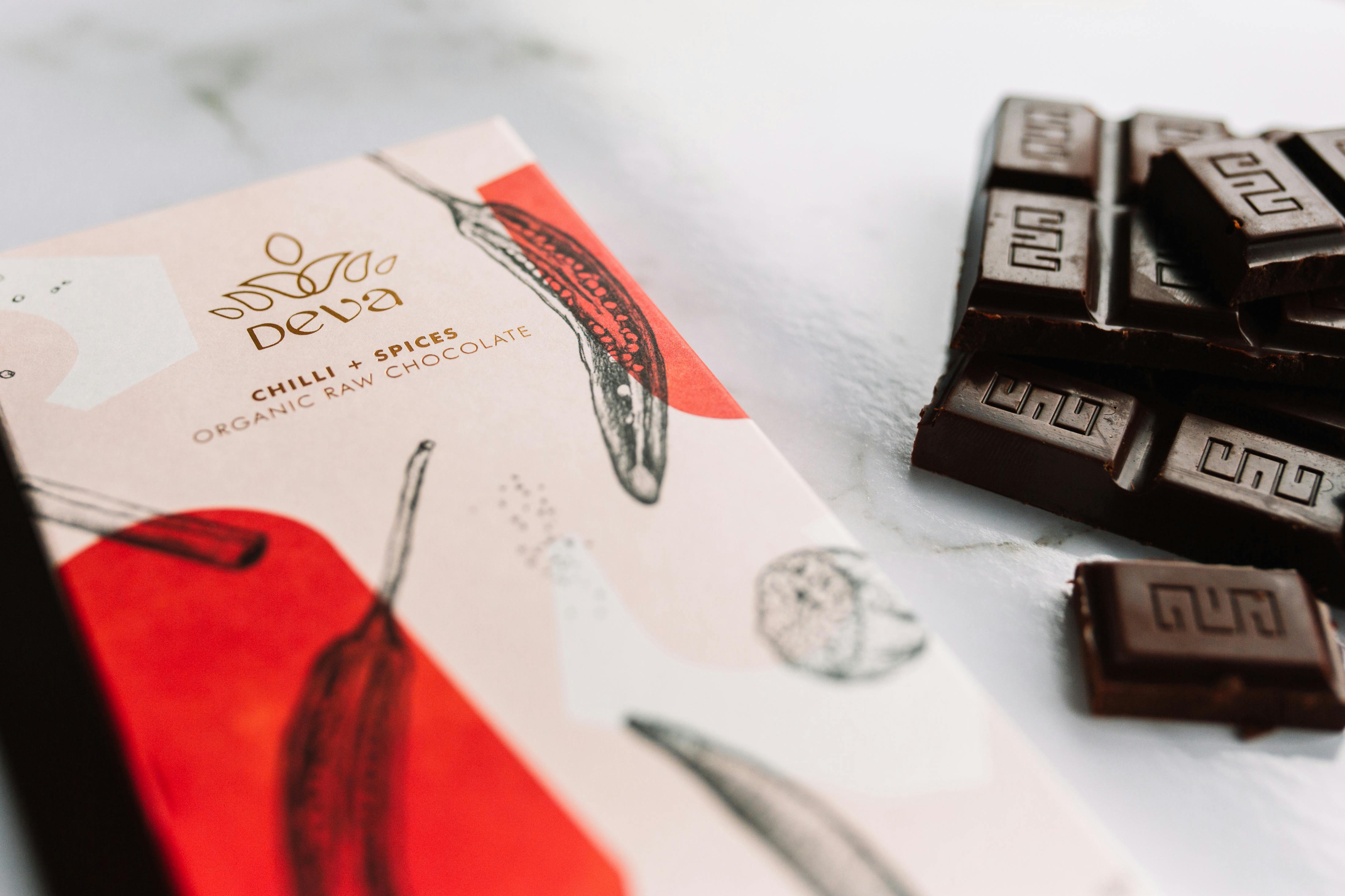 Deva Cacao 85g Chilli & Spices organic raw chocolate