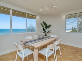 Dining area overlooking the beach