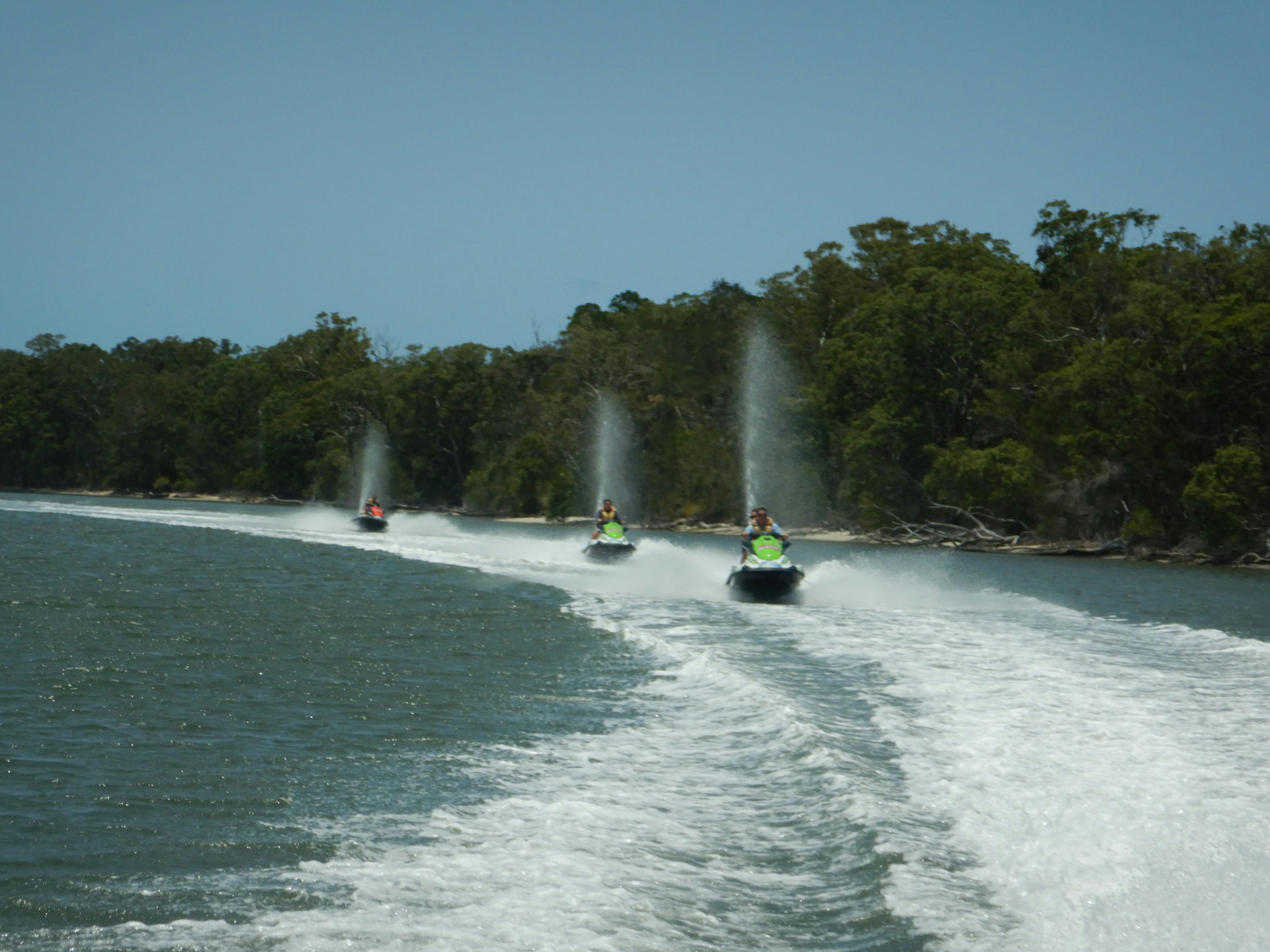 Caloundra Jetski's signature tour - from Caloundra to Bribie and back