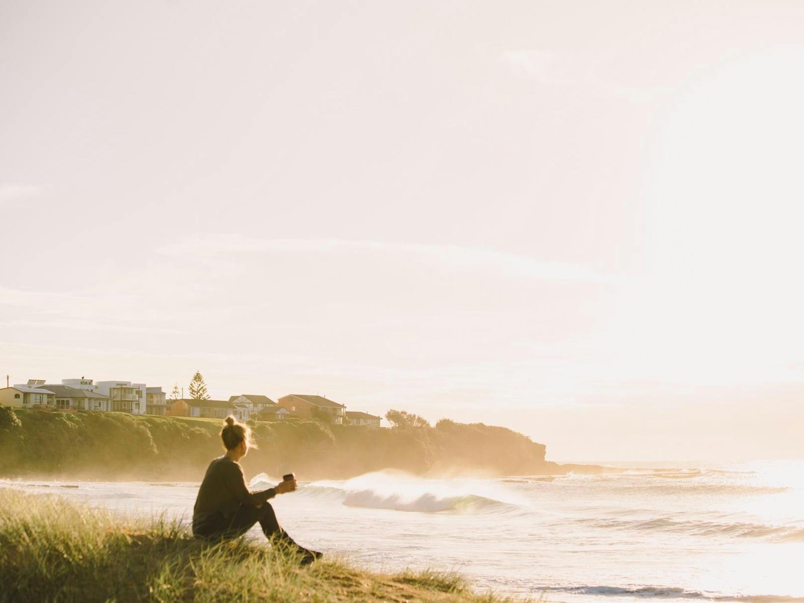 Person Sitting on Warrain Beach