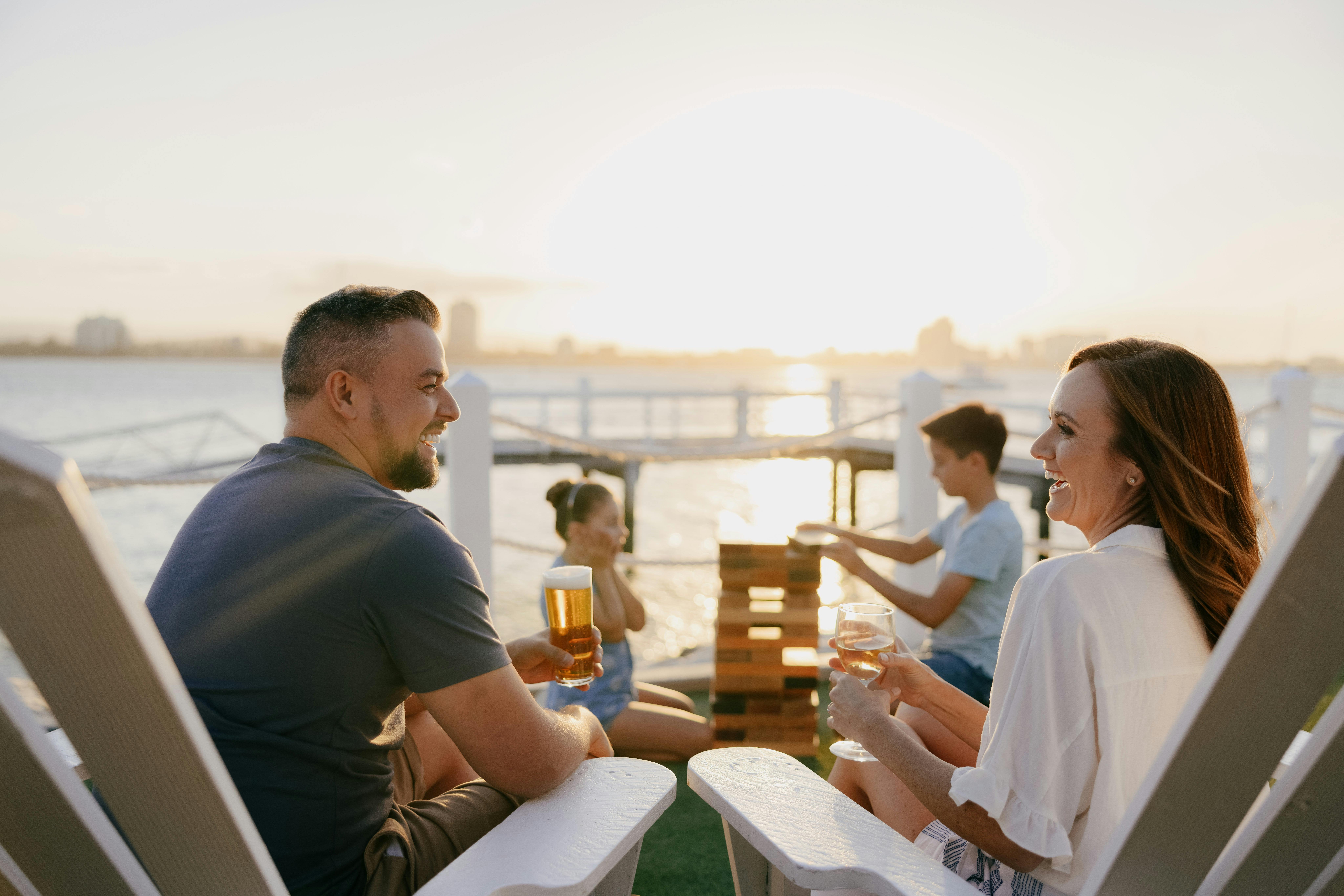 Sunset views at the Boatshed Bar & Grill