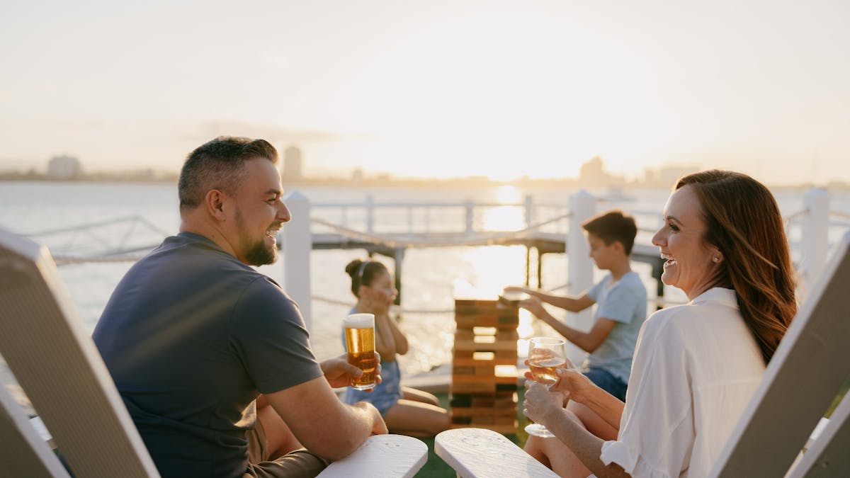 Sunset views at the Boatshed Bar & Grill