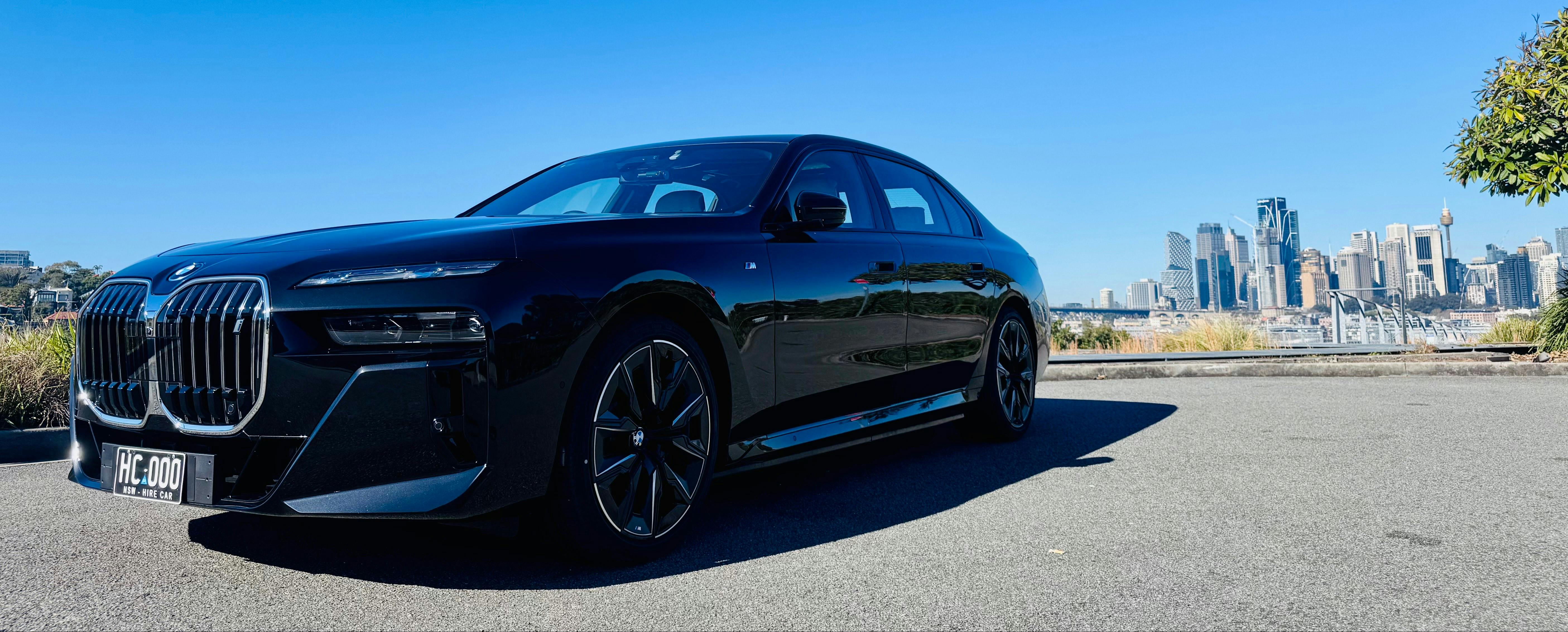 BMW i7 close up shot