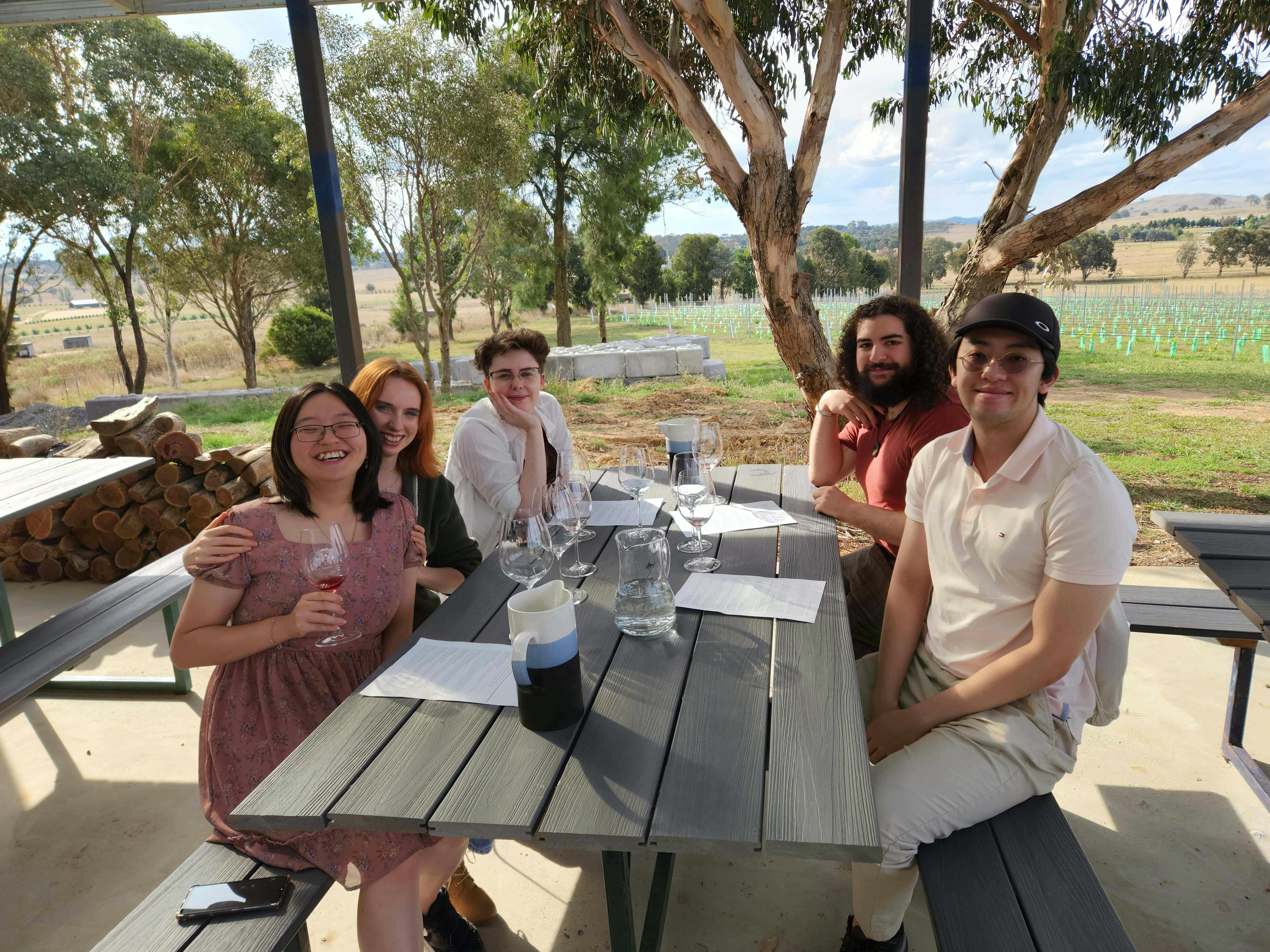 Group of guests at Jeir Creek Winery