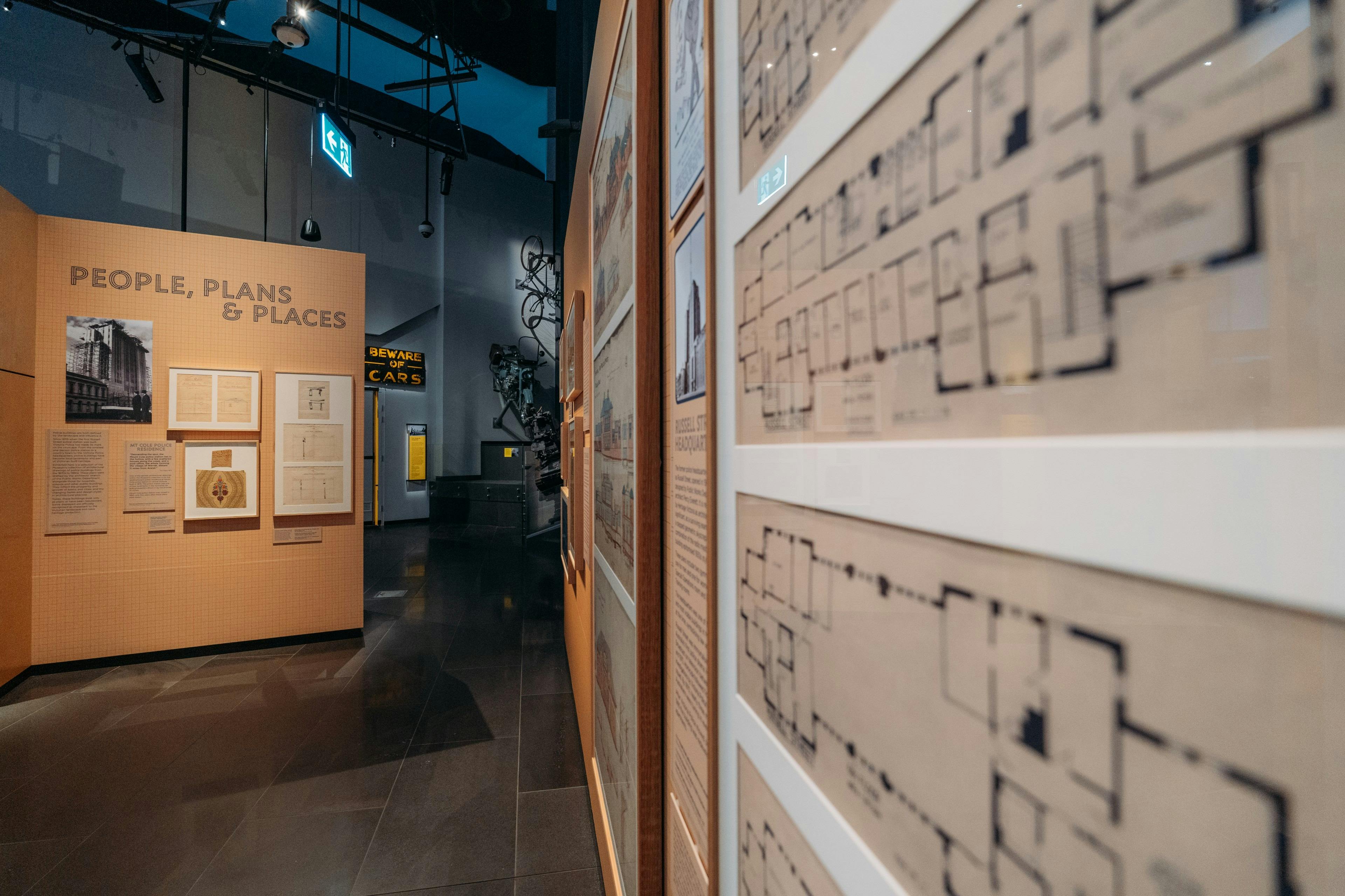 Interior shot of the museum's exhibition space