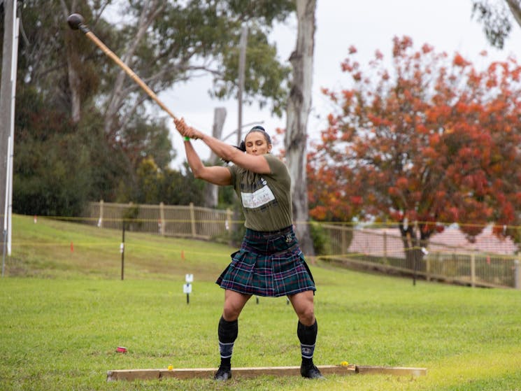 Highland Games competitor