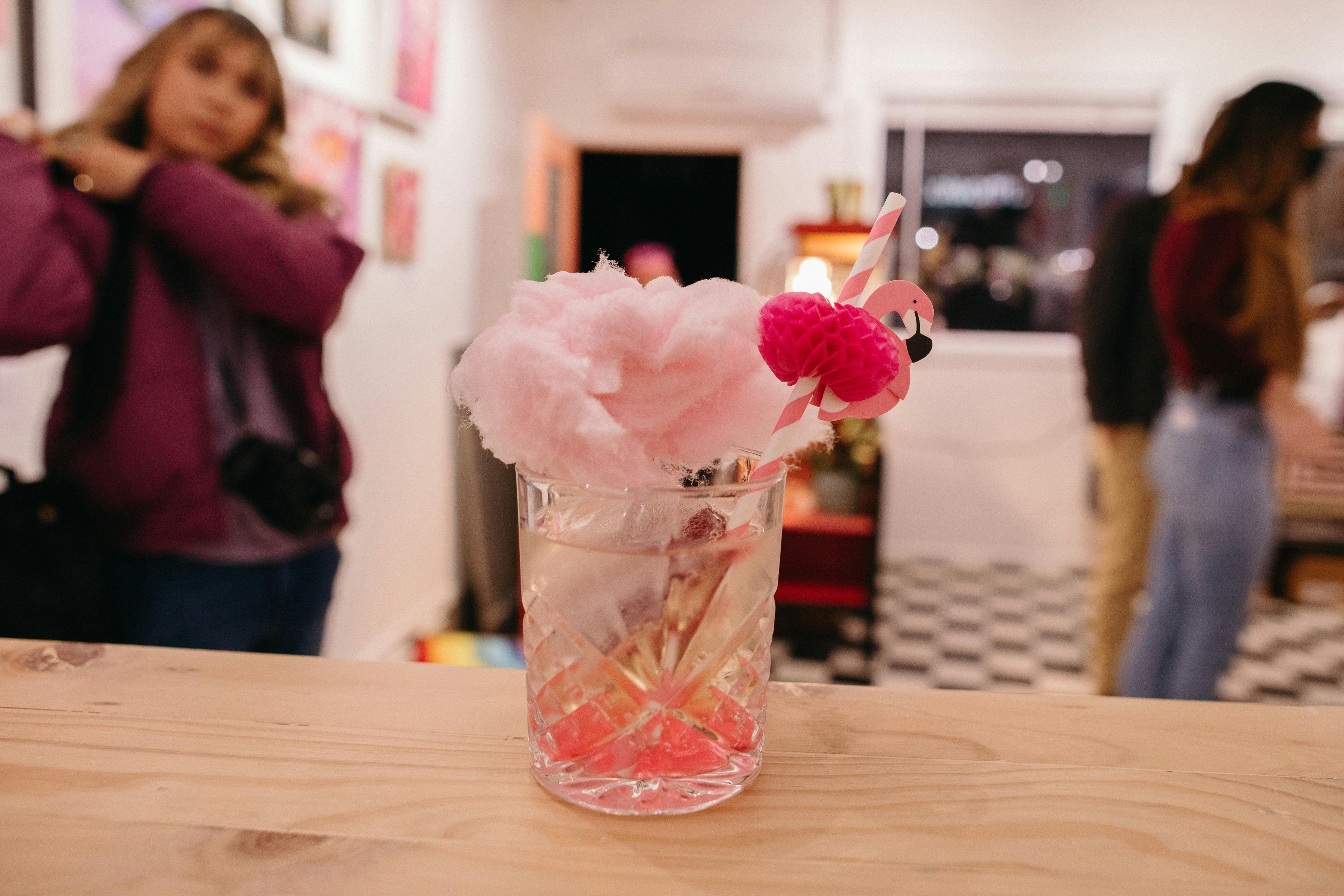 Fairy Floss Fantasy, opening night enjoying a cocktail