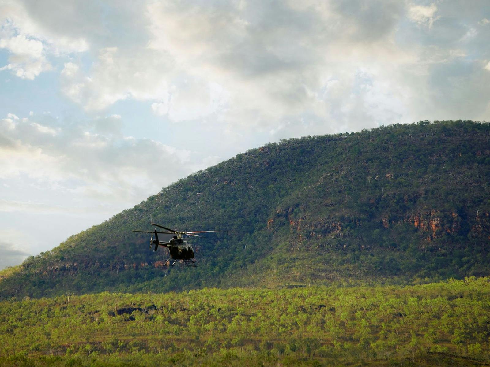 helicopter taking off