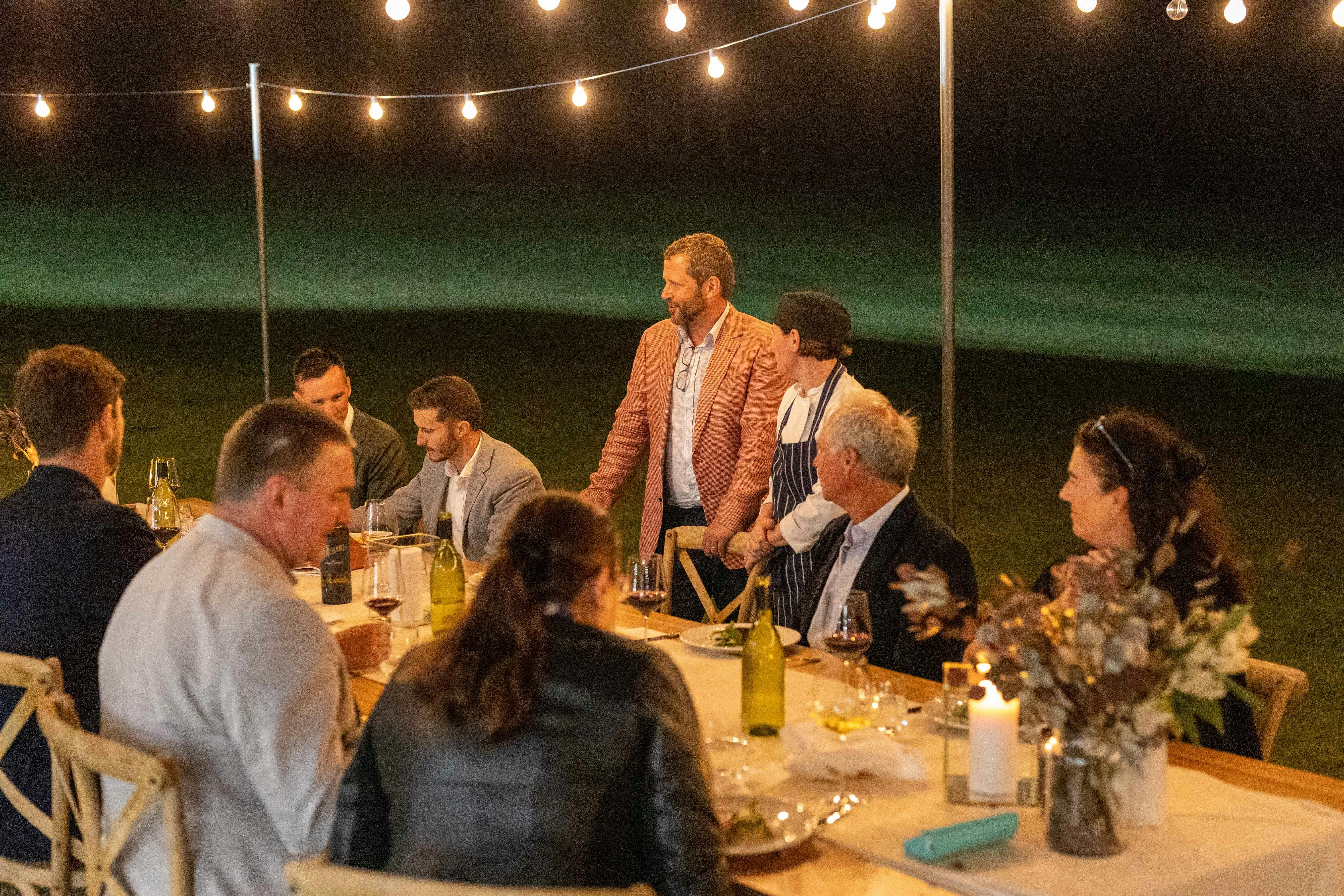 Earn Your Vino - dinner under the stars