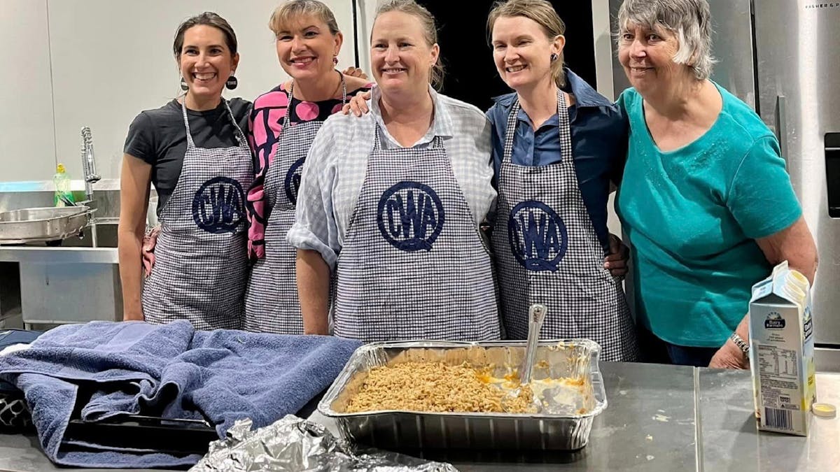 Nelia CWA Ladies at Julia Creek Caravan Park Bush Dinner