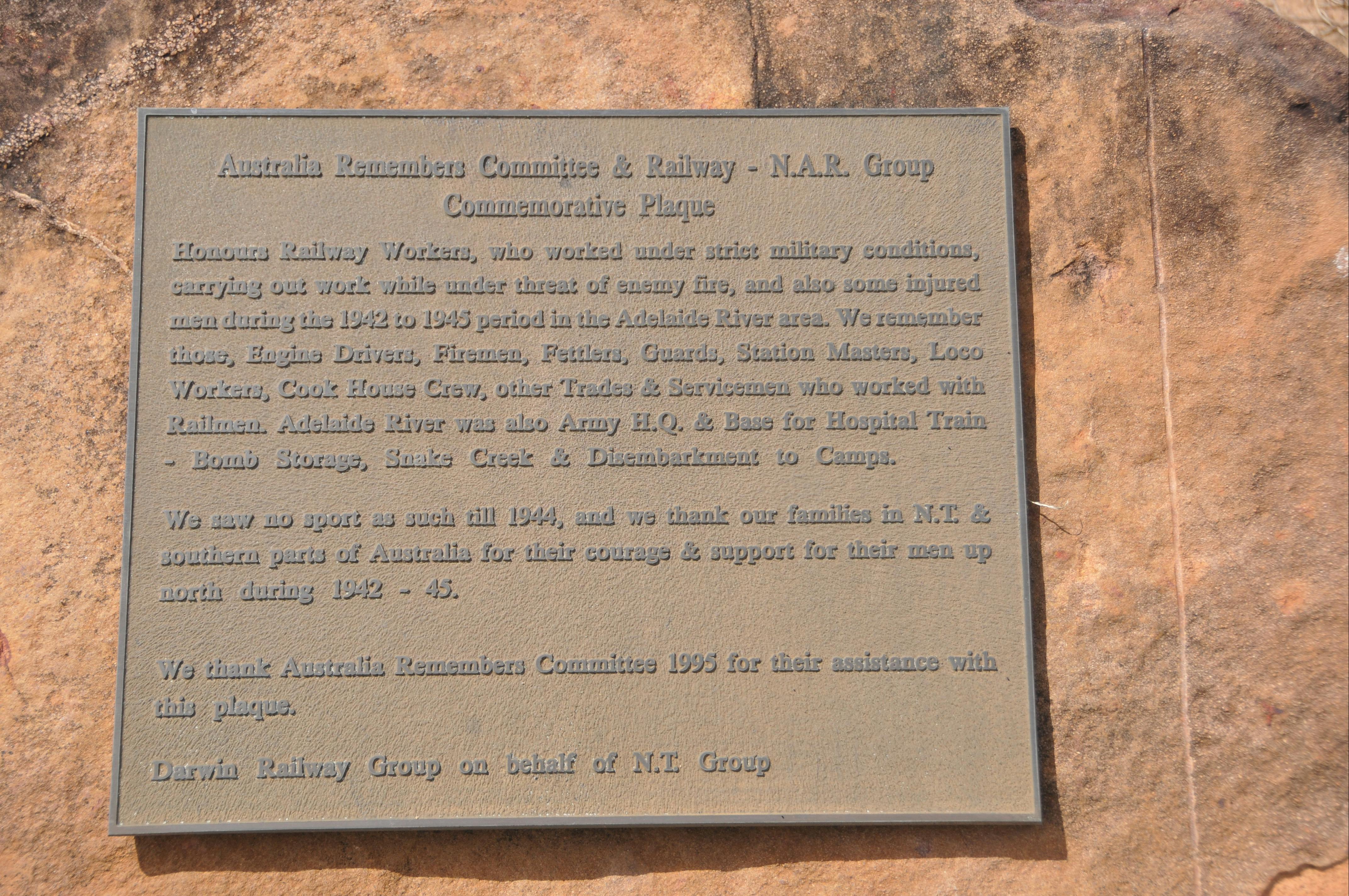 Commemorative plaque text