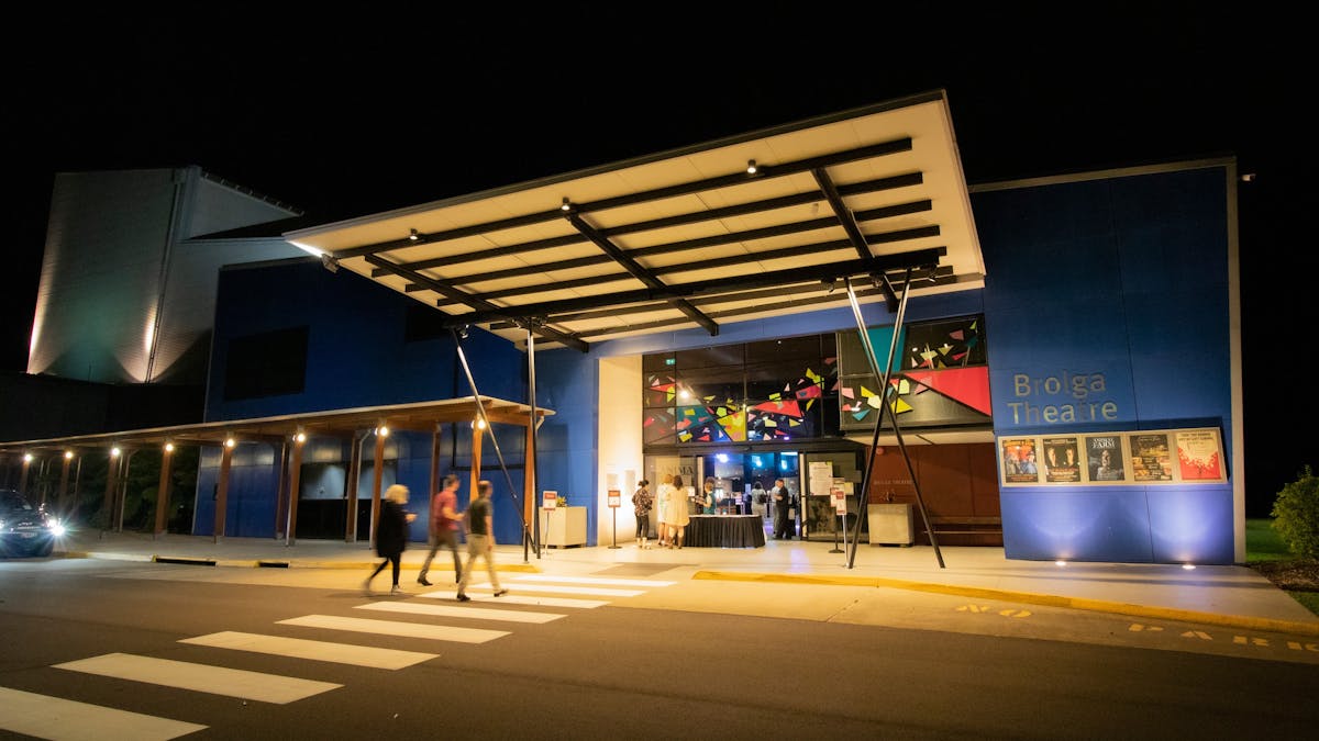 Brolga Theatre entry at night