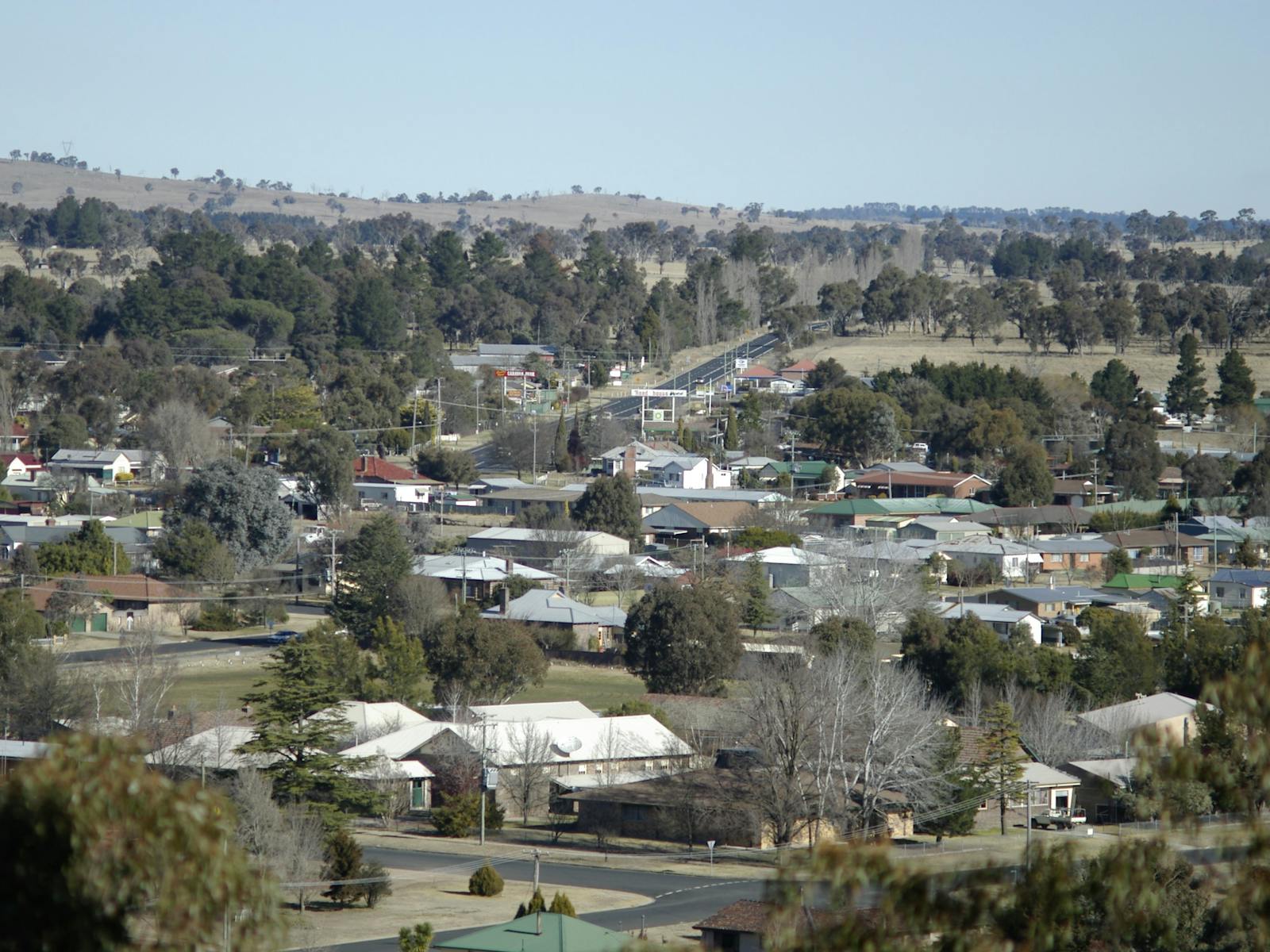 View over Uralla from Mount Mutton