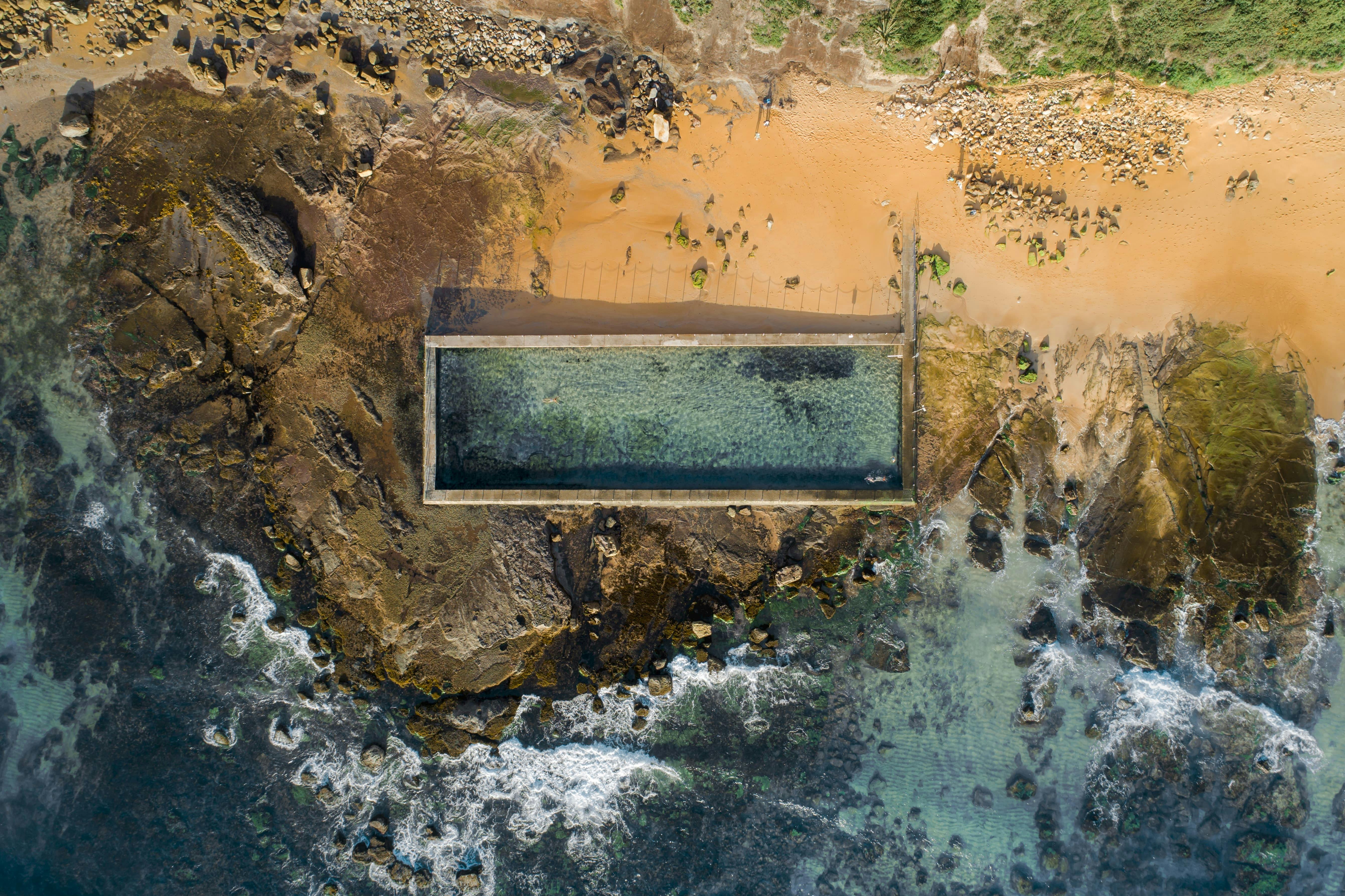 Aerial view of Newport Rockpool