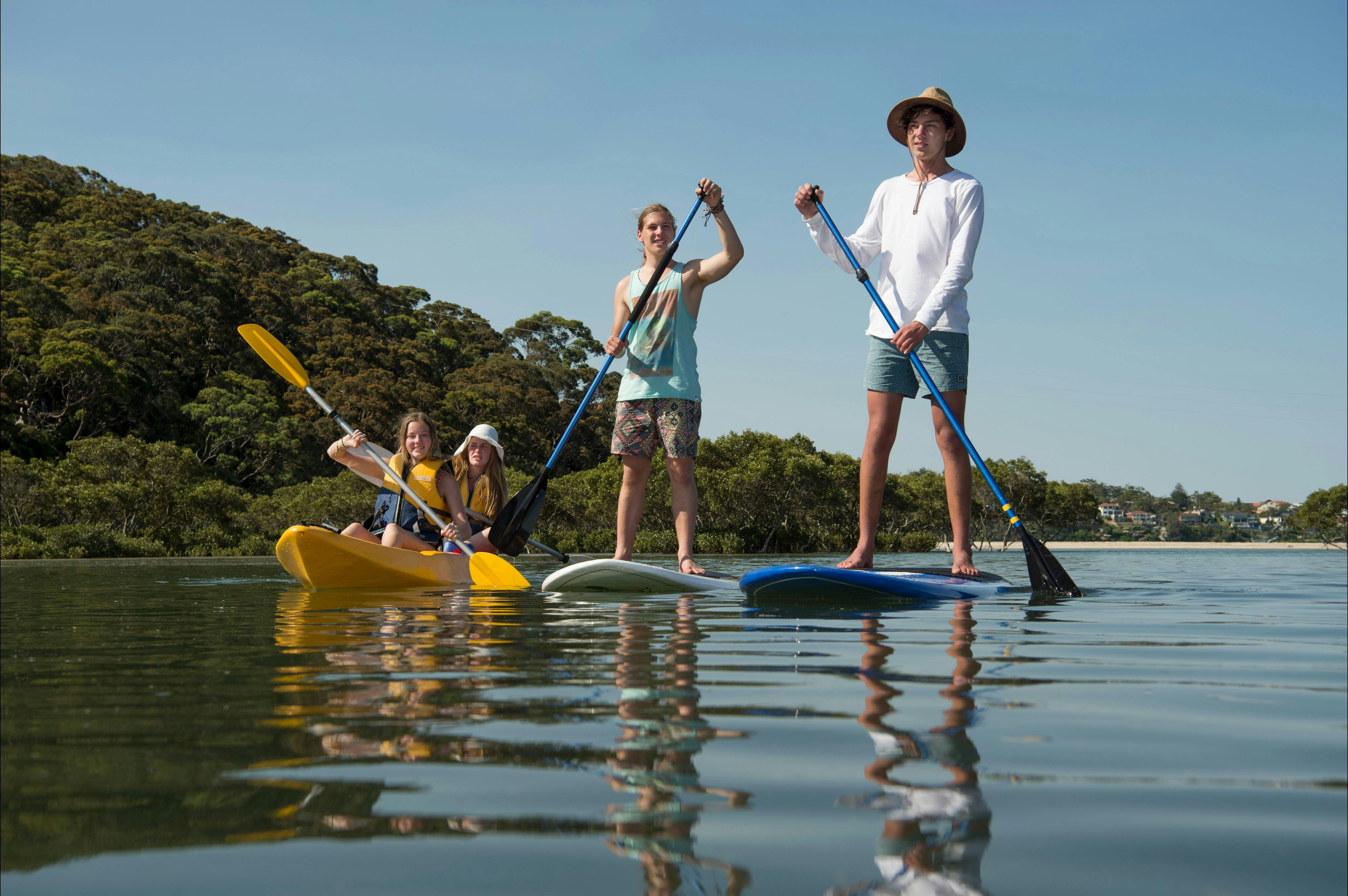 Stand up paddle boarding in the Royal National Park