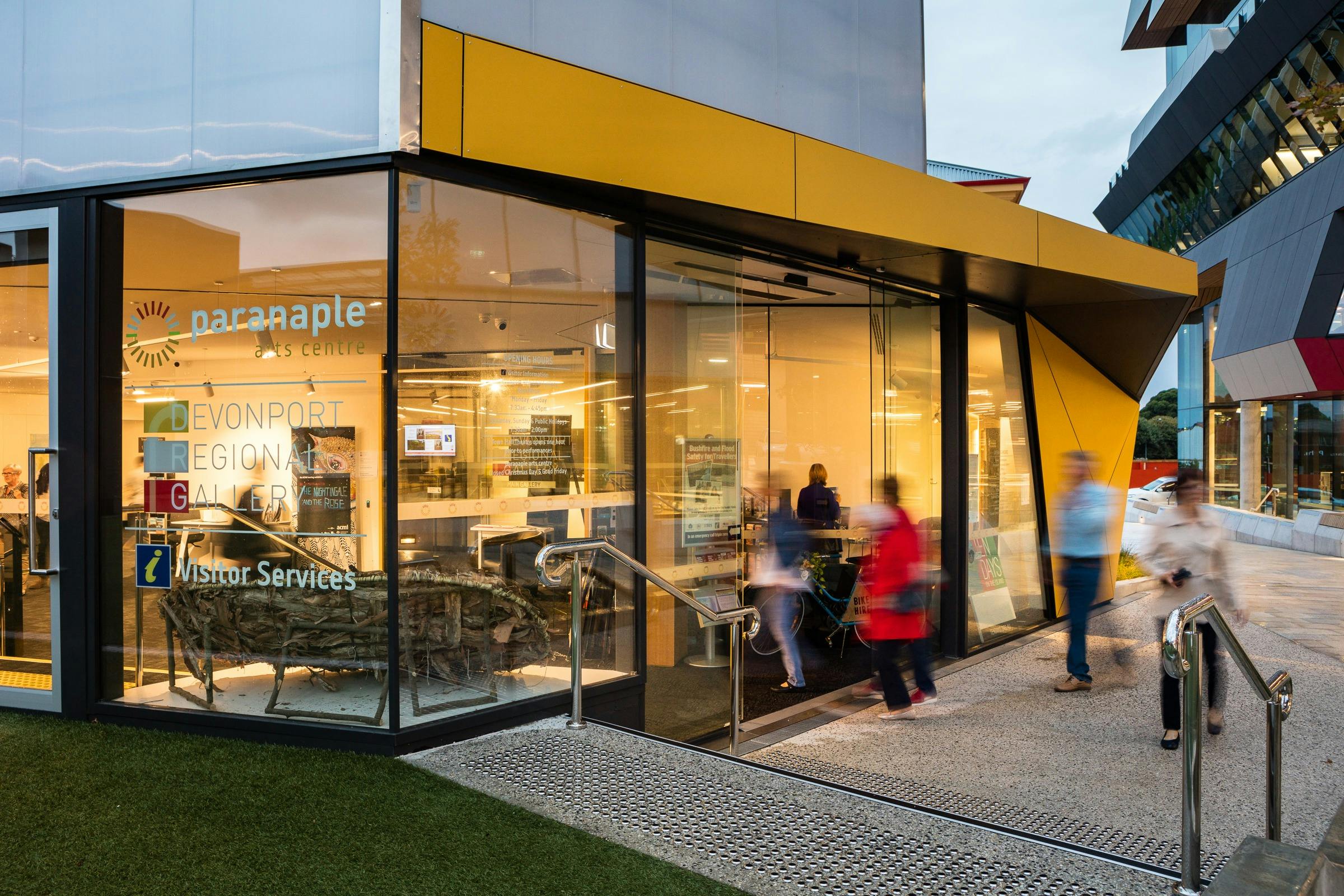 Market Square entrance to the paranaple arts centre, home of the Town Hall Theatre