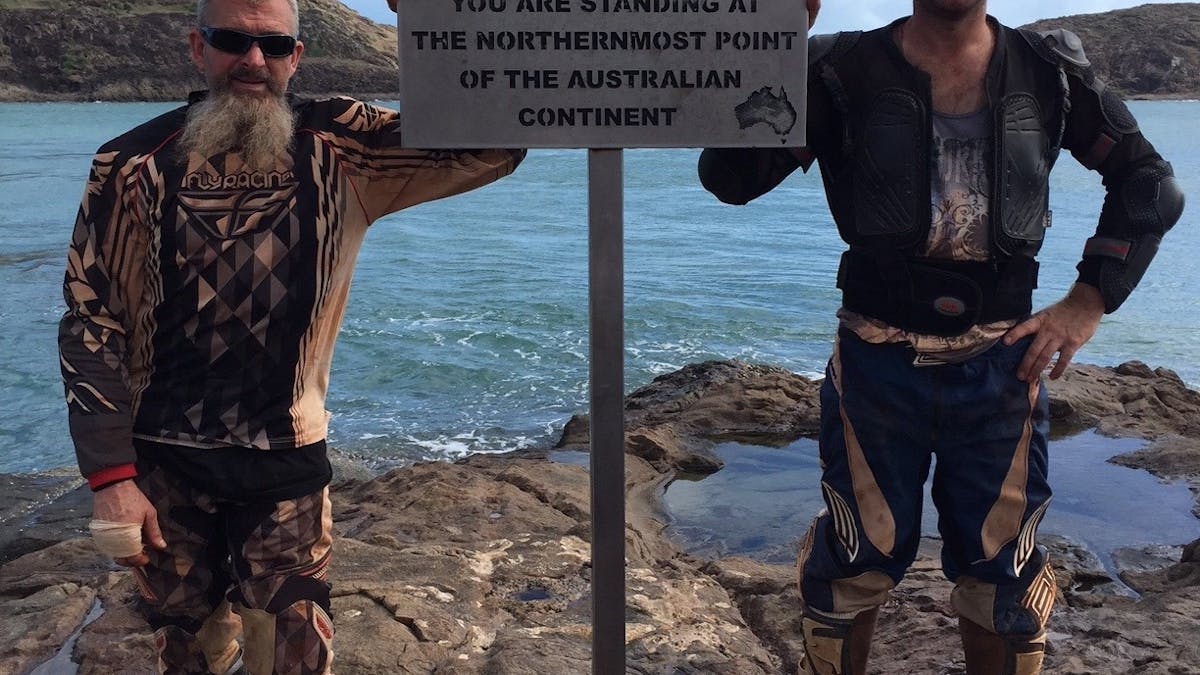 The joy experience when reaching the most Northern point of Australia after an adventurous few days