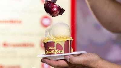 Cheeky Crumble being made for a customer at the Handmade Market