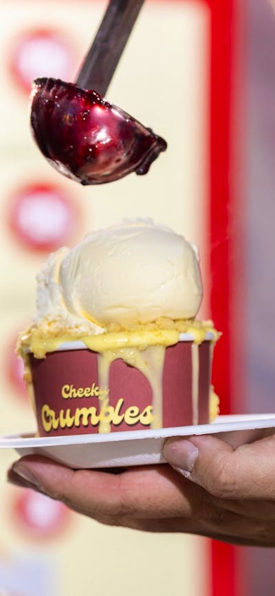 Cheeky Crumble being made for a customer at the Handmade Market