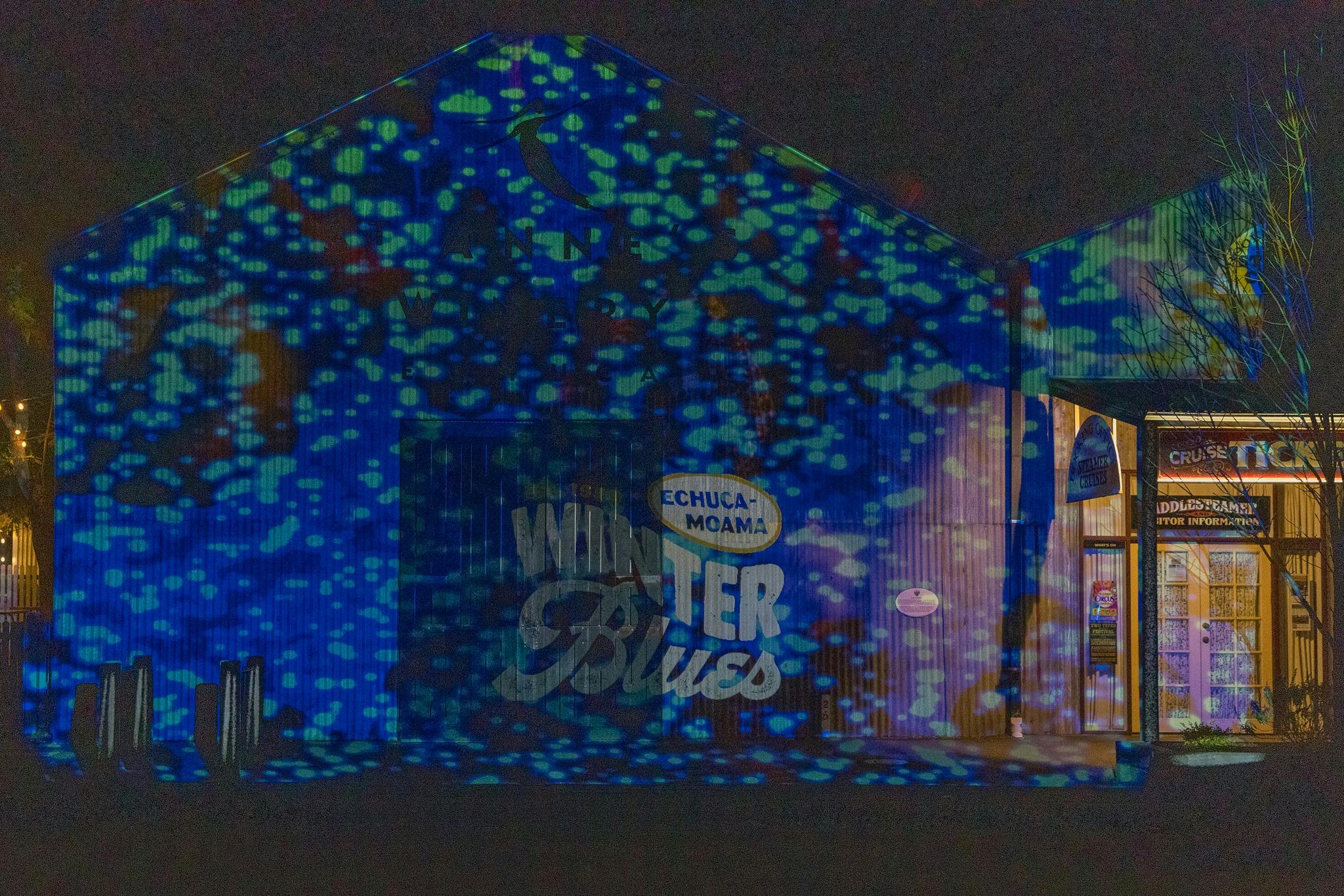 Winter Blues Lights up the Port of Echuca